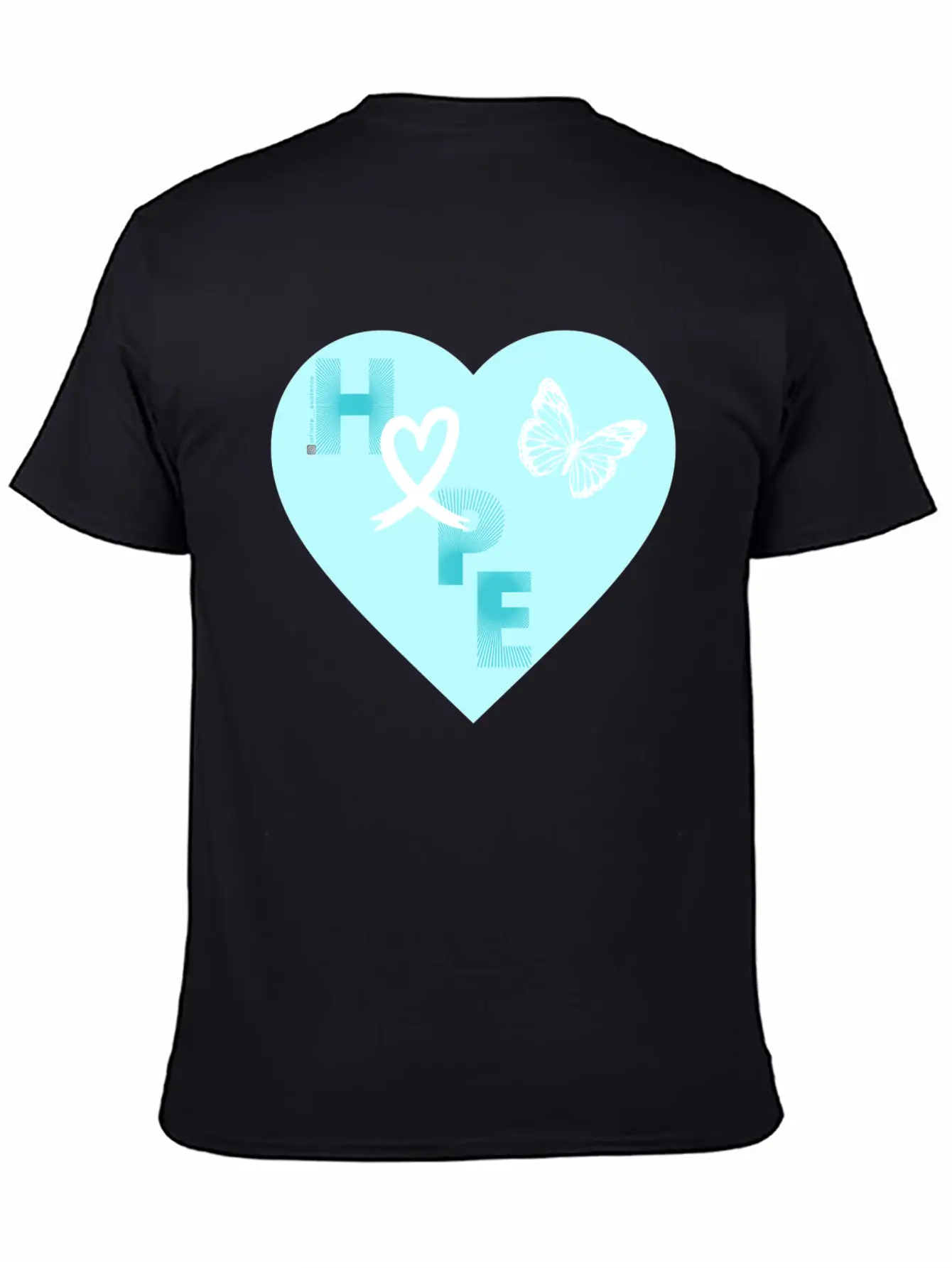 Lung Cancer Hope & Butterfly Blue/White Classic Fit Graphic Tee For Daily Comfort – Unisex Cotton Shirt