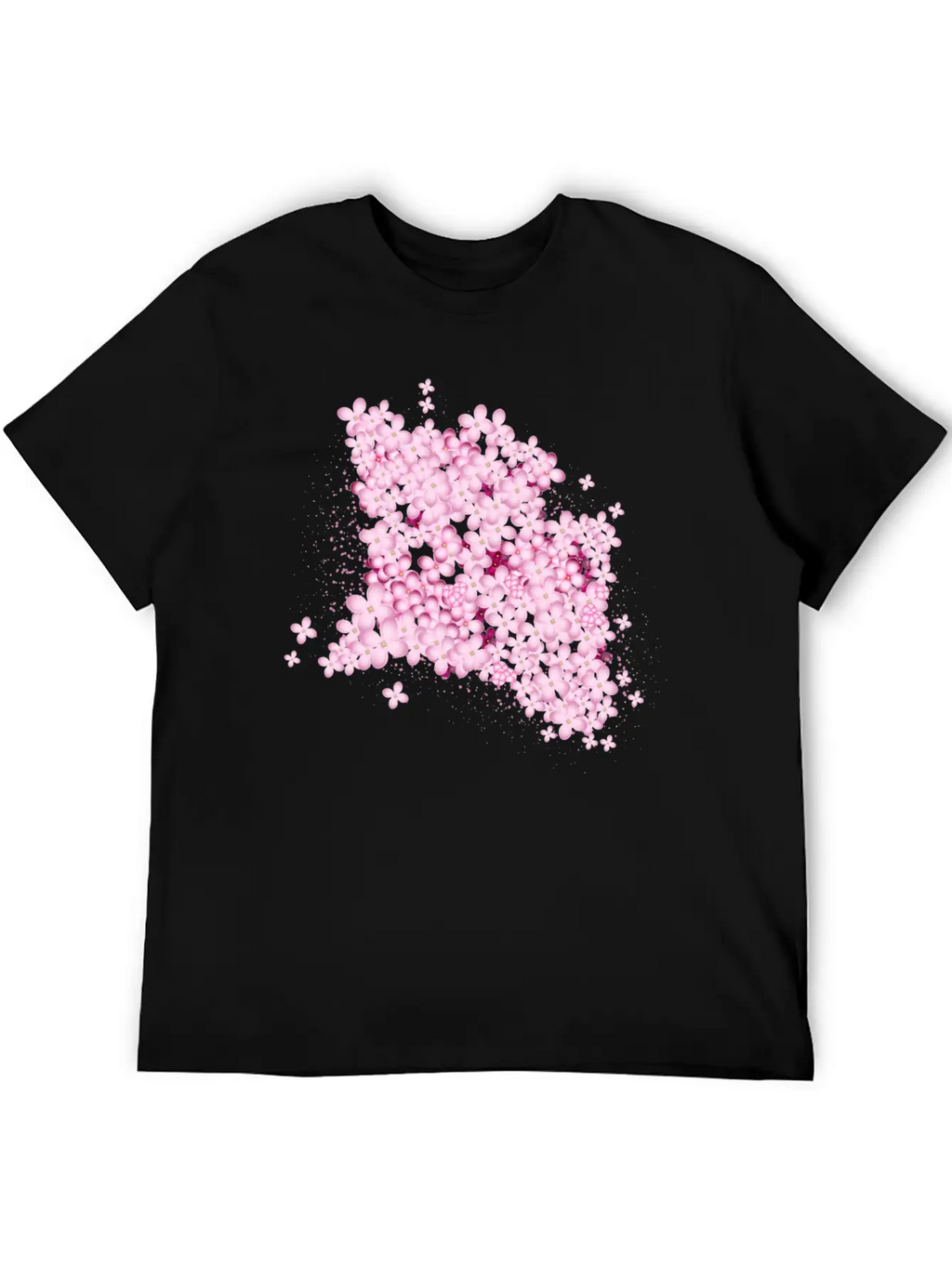 Lush Lilac Splendor From Pink Lilac Flowers Casual Graphic T-Shirt – Simple And Comfortable Daily Wear