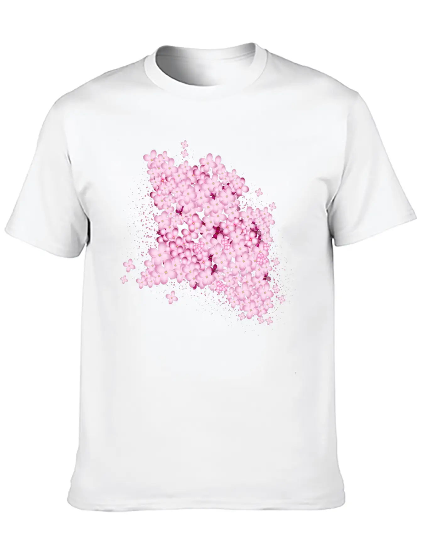 Lush Lilac Splendor From Pink Lilac Flowers Casual Graphic T-Shirt – Simple And Comfortable Daily Wear