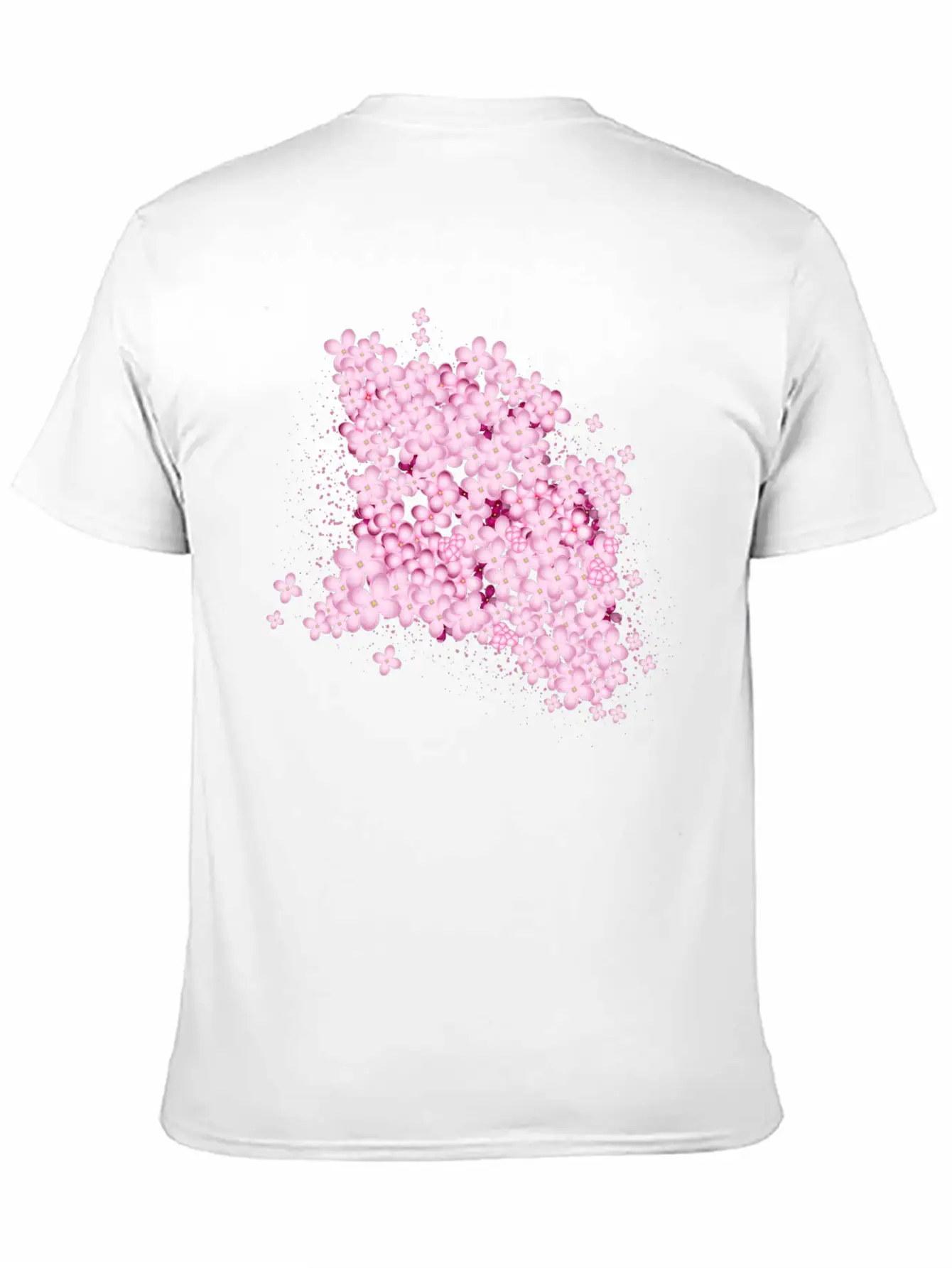 Lush Lilac Splendor From Pink Lilac Flowers Casual Graphic T-Shirt – Simple And Comfortable Daily Wear