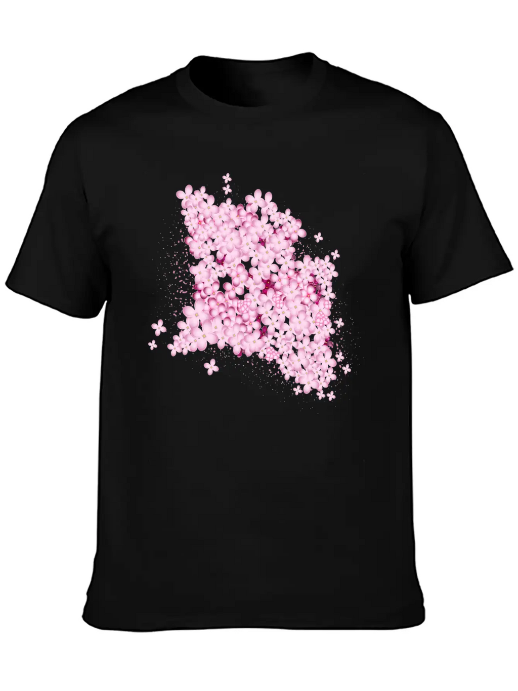 Lush Lilac Splendor From Pink Lilac Flowers Casual Graphic T-Shirt – Simple And Comfortable Daily Wear