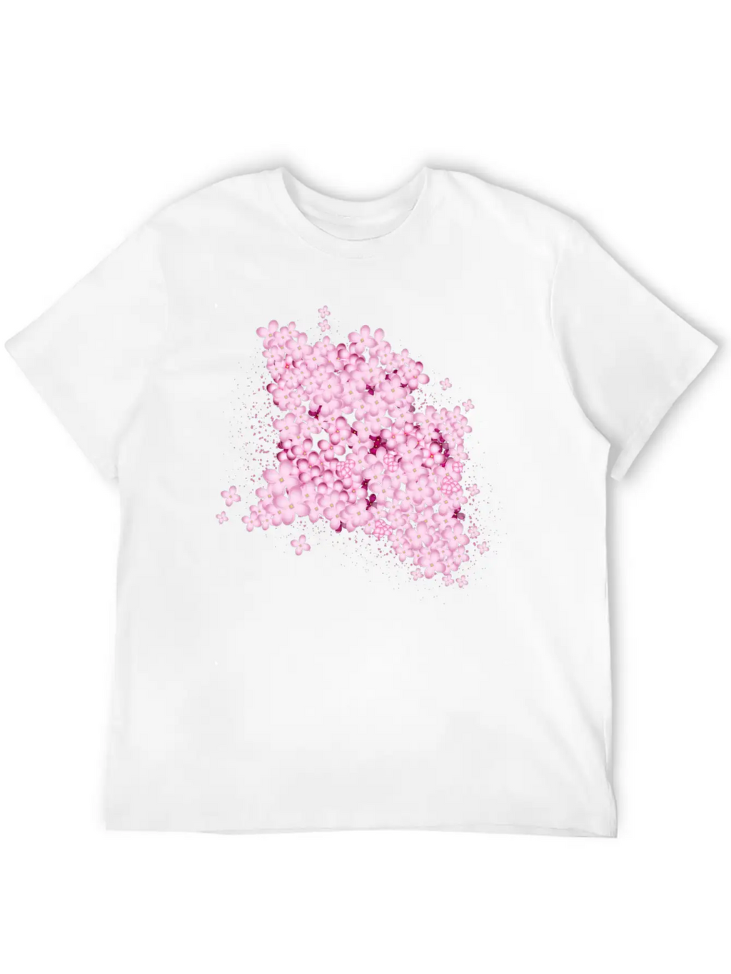 Lush Lilac Splendor From Pink Lilac Flowers Casual Graphic T-Shirt – Simple And Comfortable Daily Wear