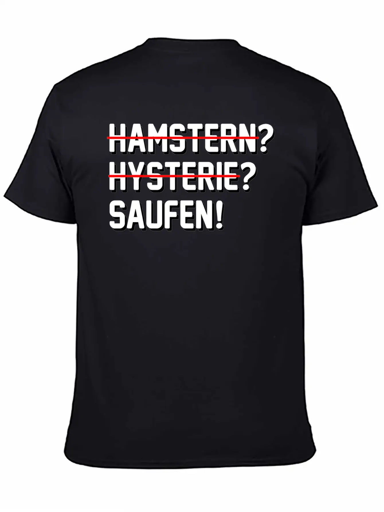 Lustiges Abstand Hygiene 2020 Hamstern Saufen Unisex Short Sleeve Soft Cotton T-Shirt – Casual Everyday Wear