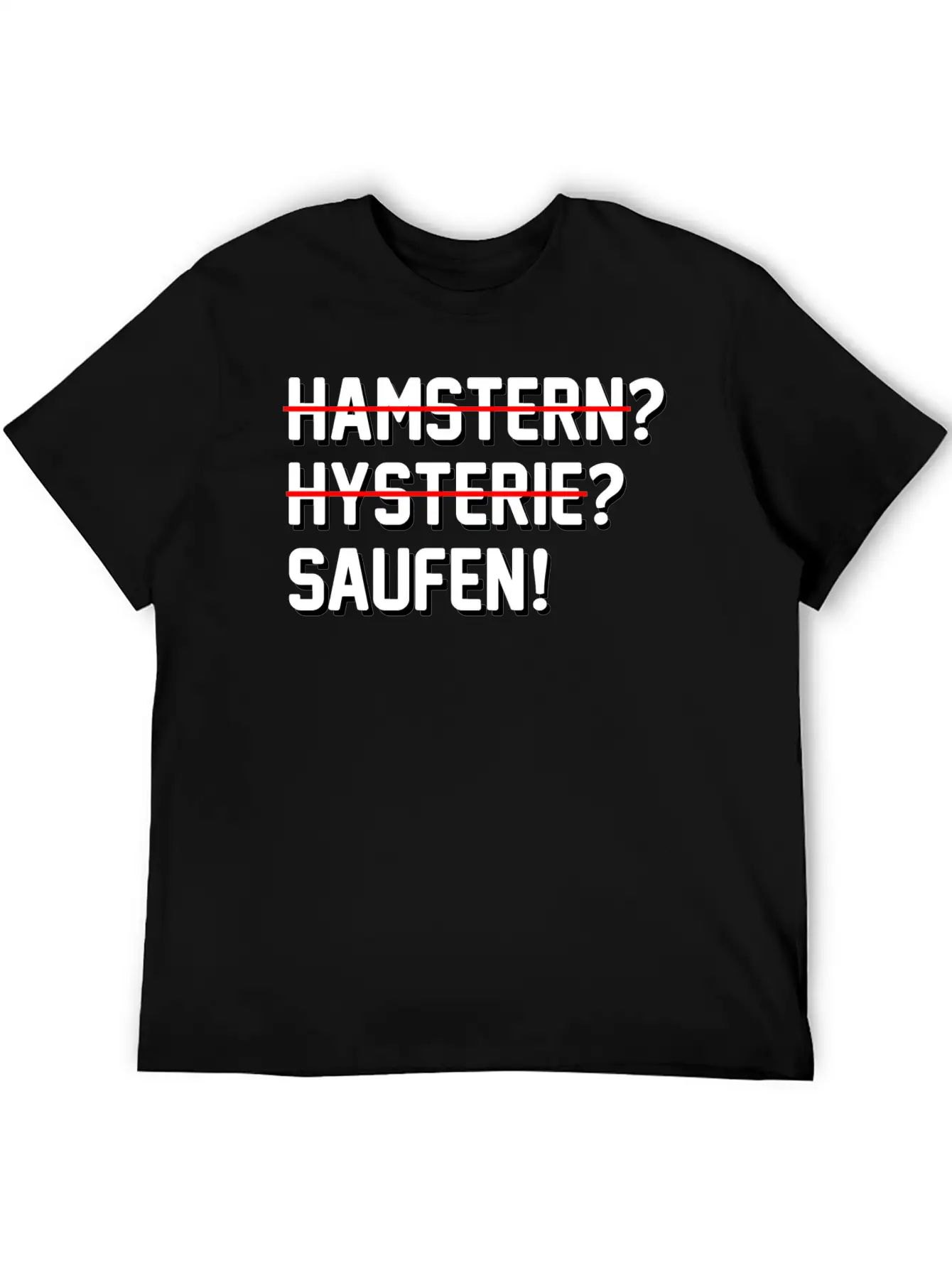 Lustiges Abstand Hygiene 2020 Hamstern Saufen Unisex Short Sleeve Soft Cotton T-Shirt – Casual Everyday Wear