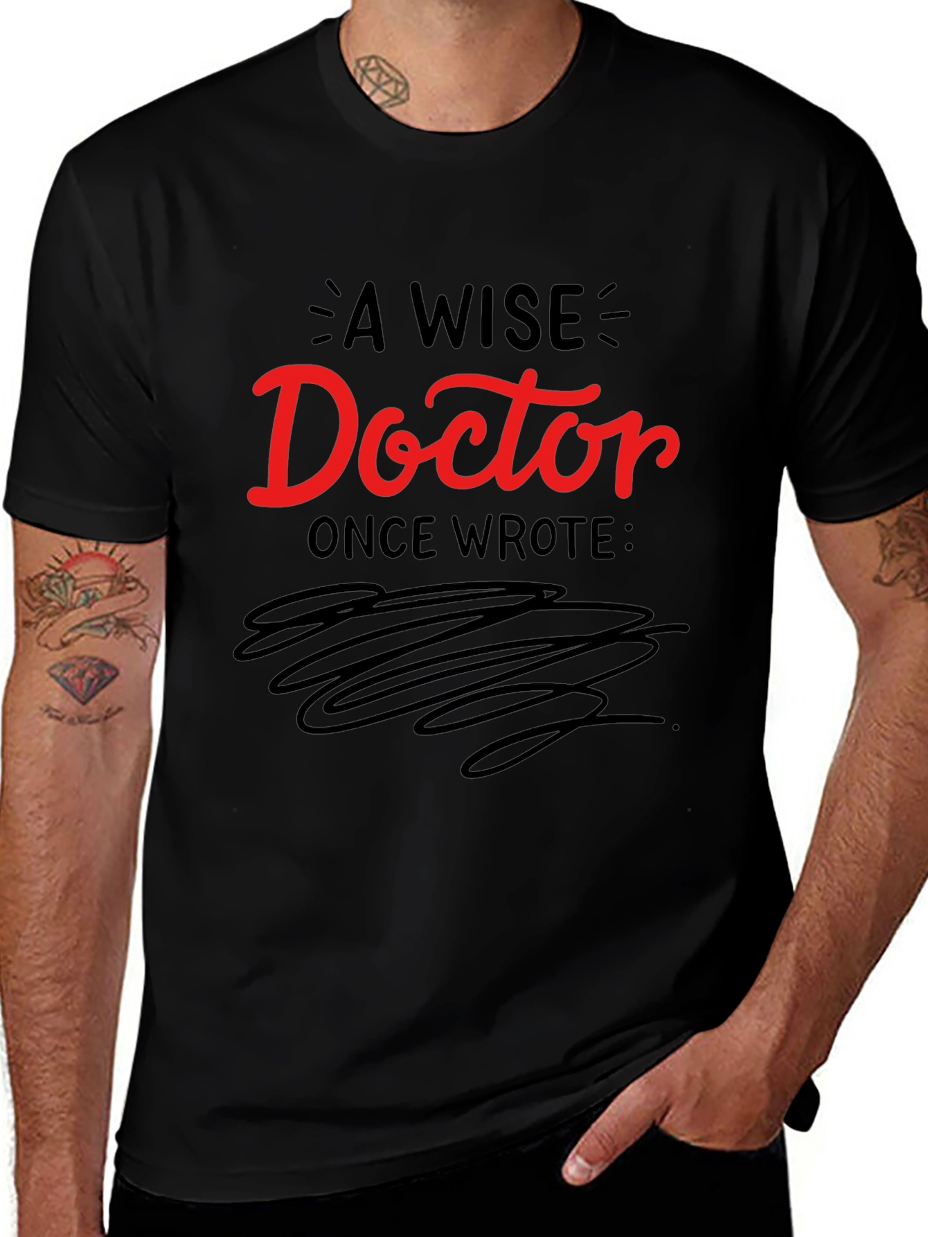 A Wise Doctor T-Shirt - Comfortable Black Tee
