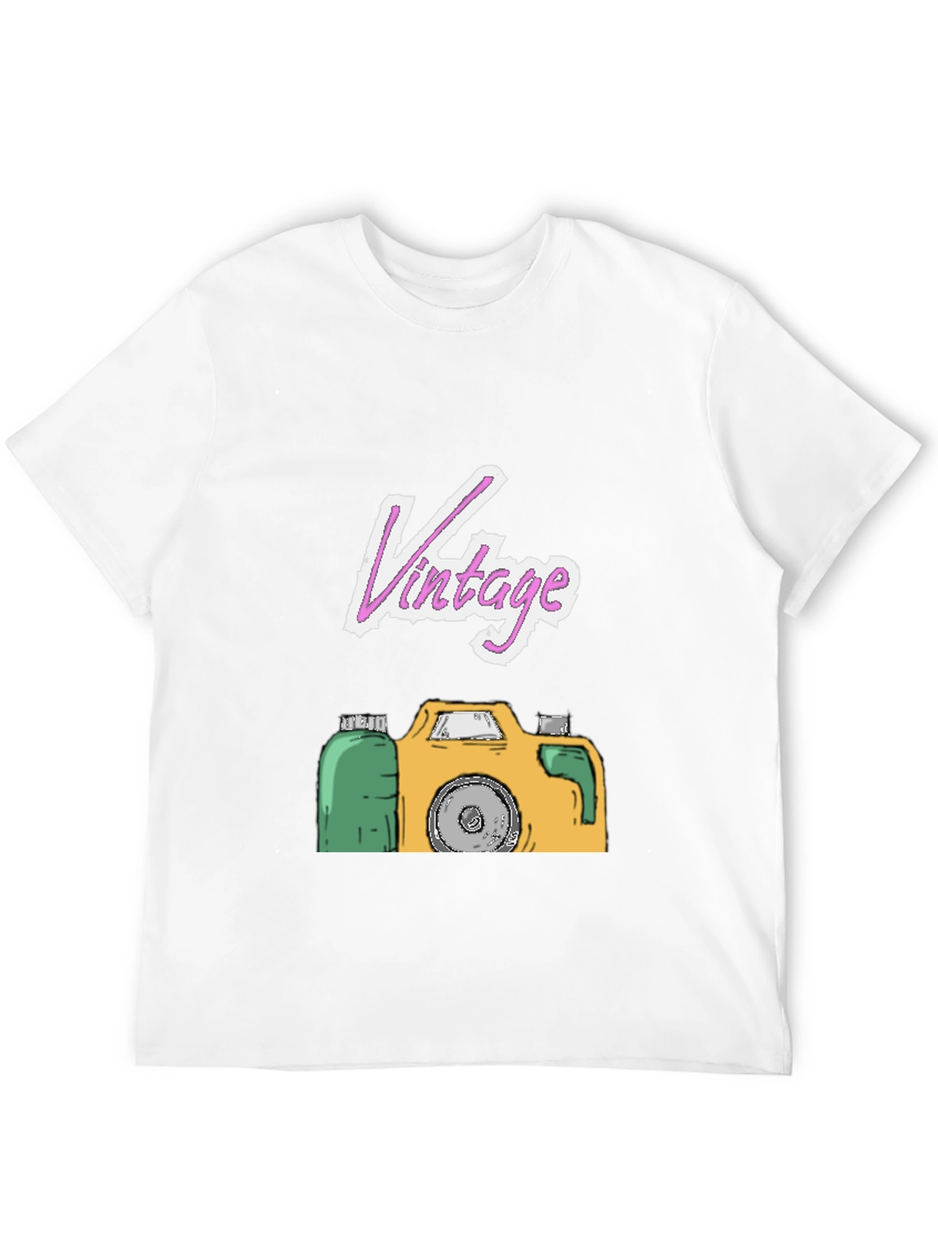 Vintage Camera Graphic Tee - Black T-Shirt