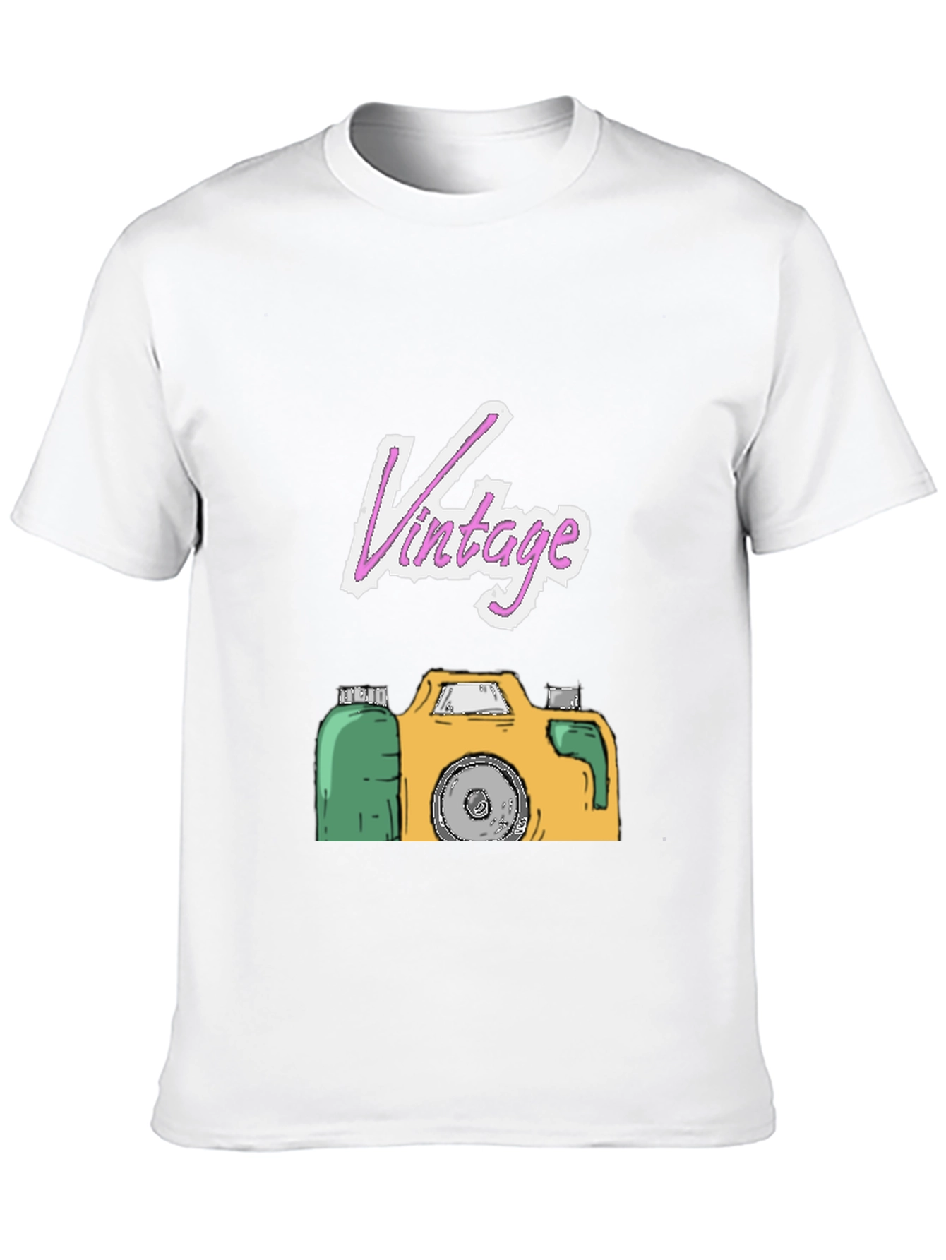 Vintage Camera Graphic Tee - Black T-Shirt
