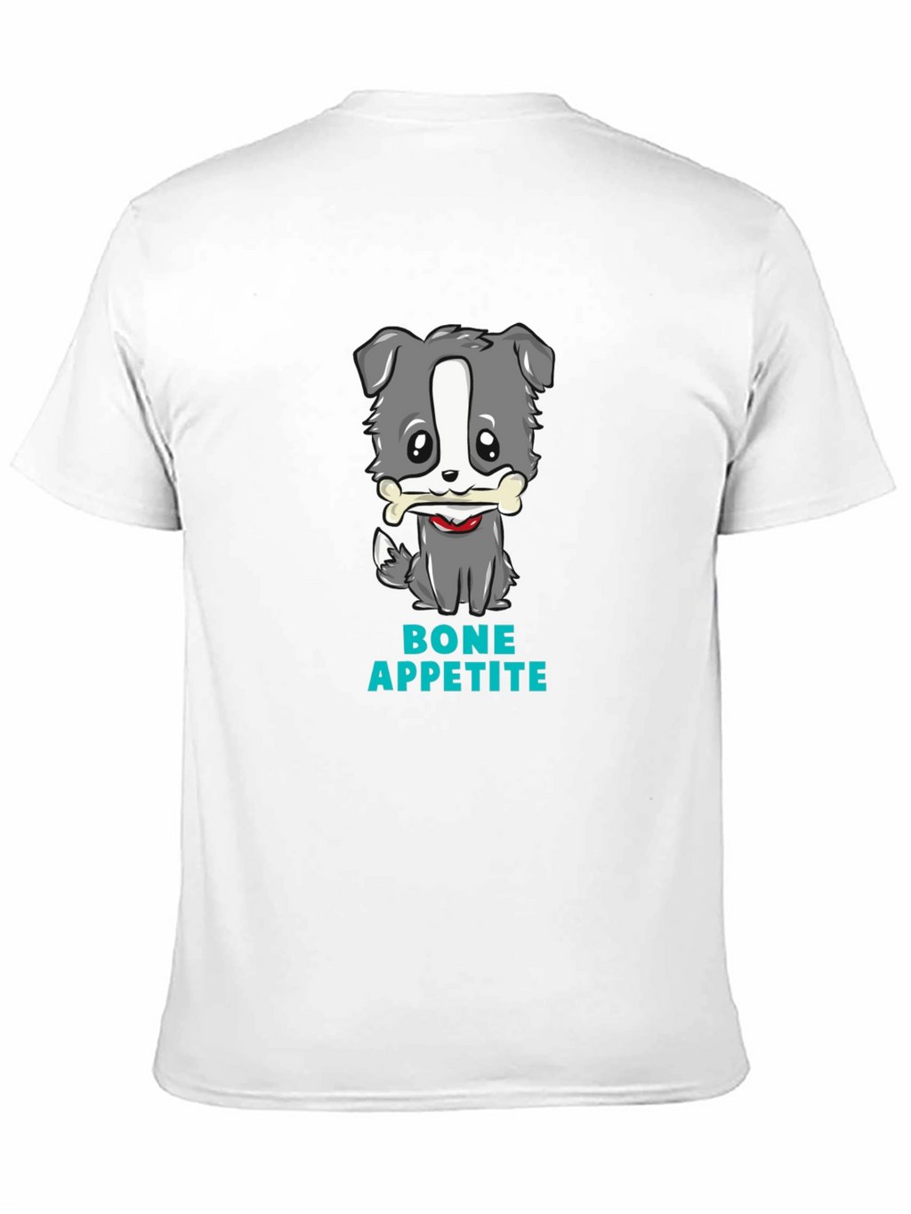 Cute Dog Bone Appetite Black T-Shirt