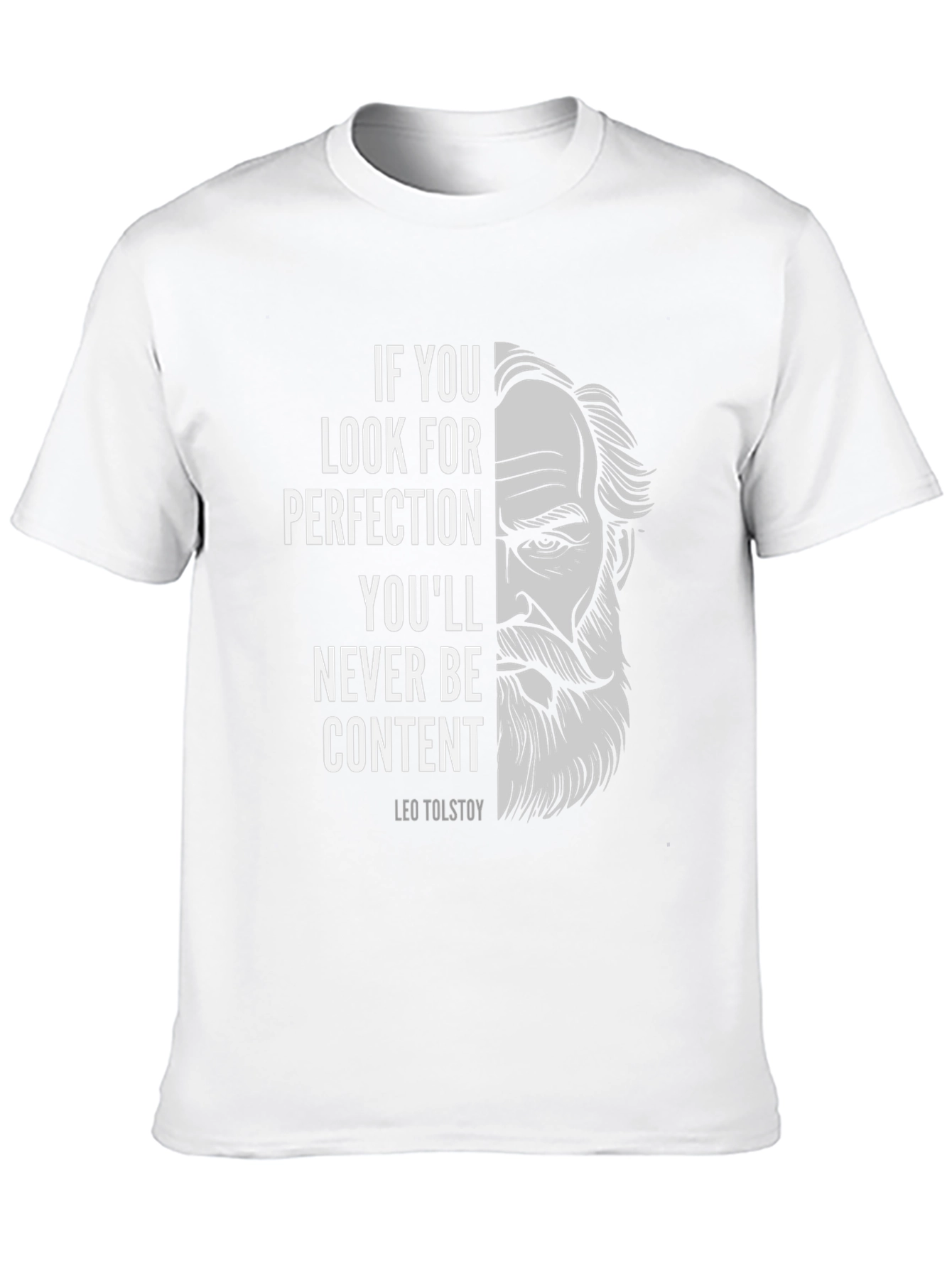 Leo Tolstoy Quote Graphic Print Black T-Shirt
