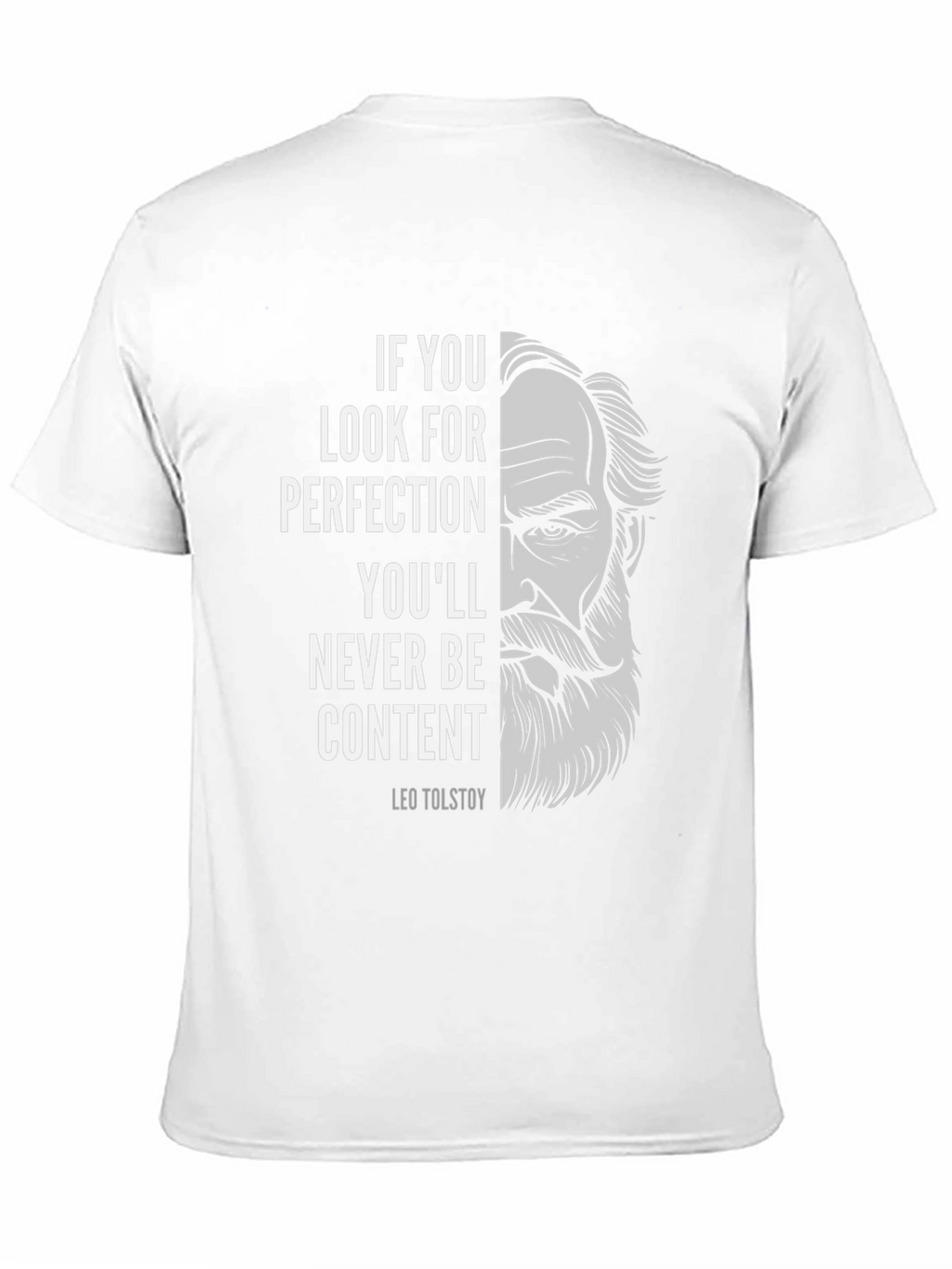 Leo Tolstoy Quote Graphic Print Black T-Shirt