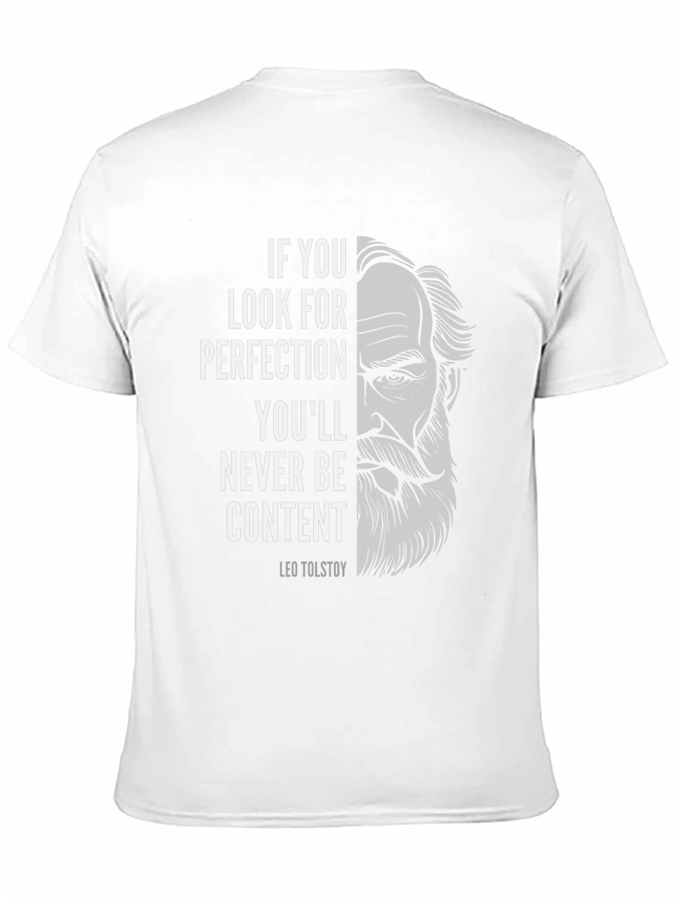 Leo Tolstoy Quote Graphic Print Black T-Shirt