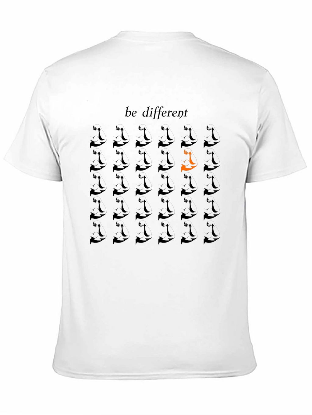 Be Different Black T-Shirt Unique Graphic Tee