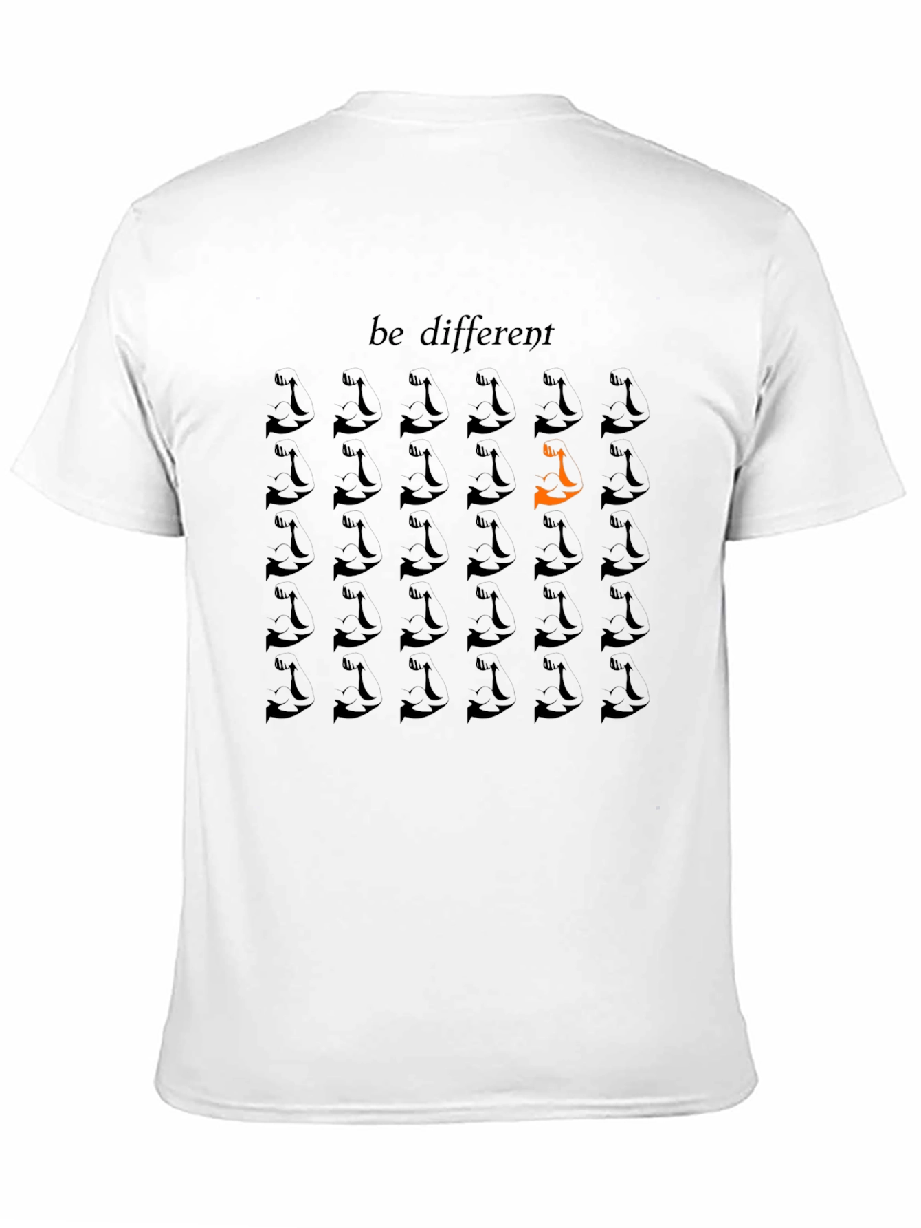 Be Different Black T-Shirt Unique Graphic Tee