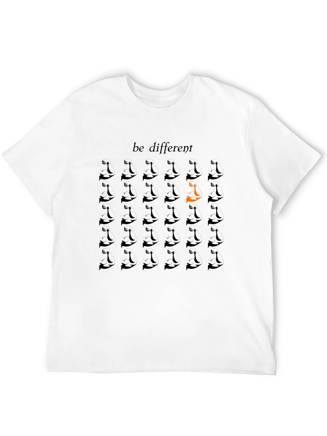 Be Different Black T-Shirt Unique Graphic Tee