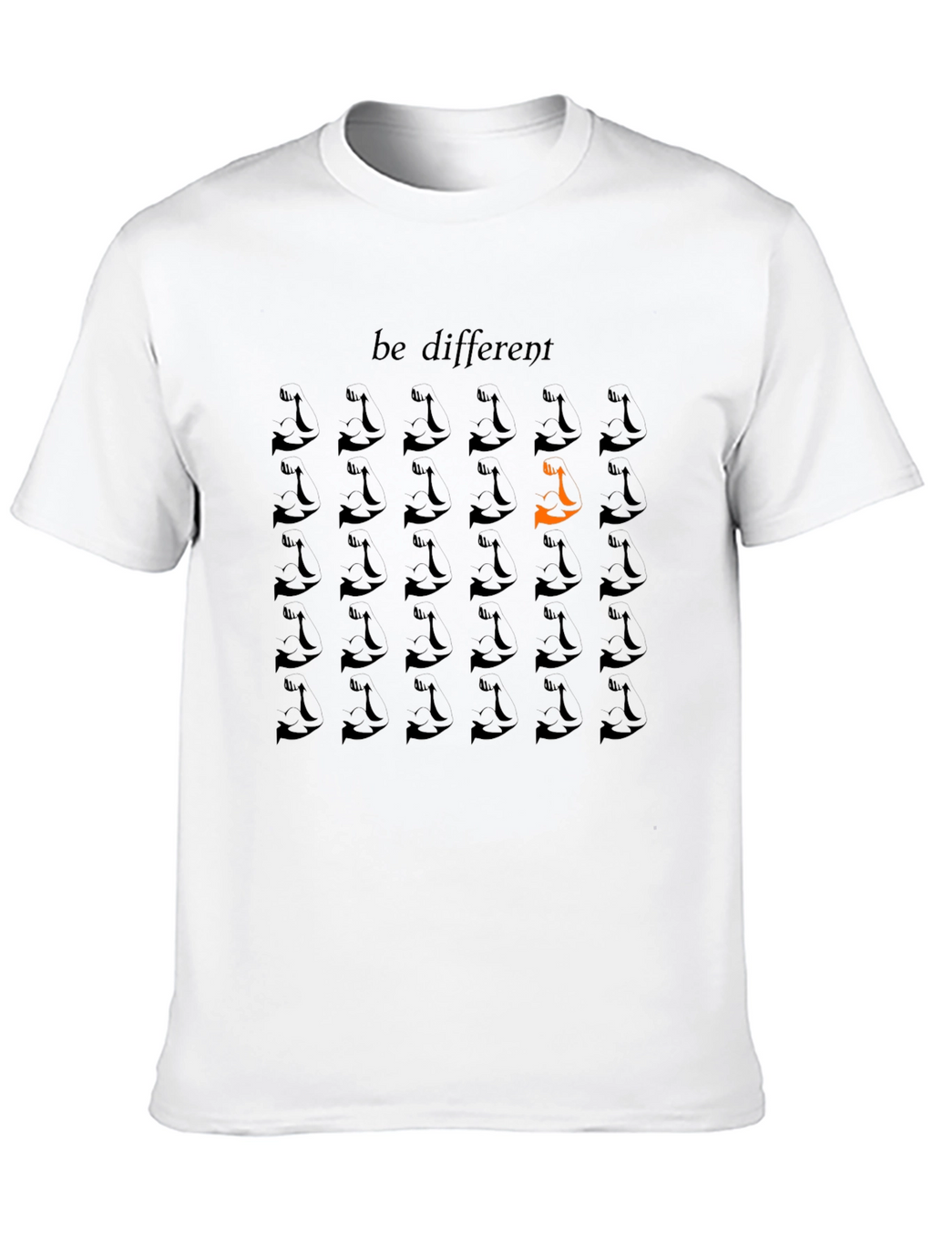 Be Different Black T-Shirt Unique Graphic Tee