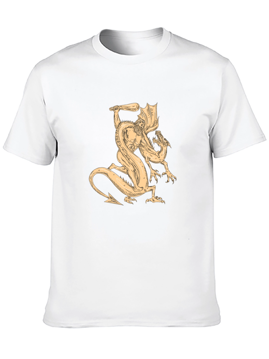 Mythical Beast Tee - Hero vs. Dragon Graphic