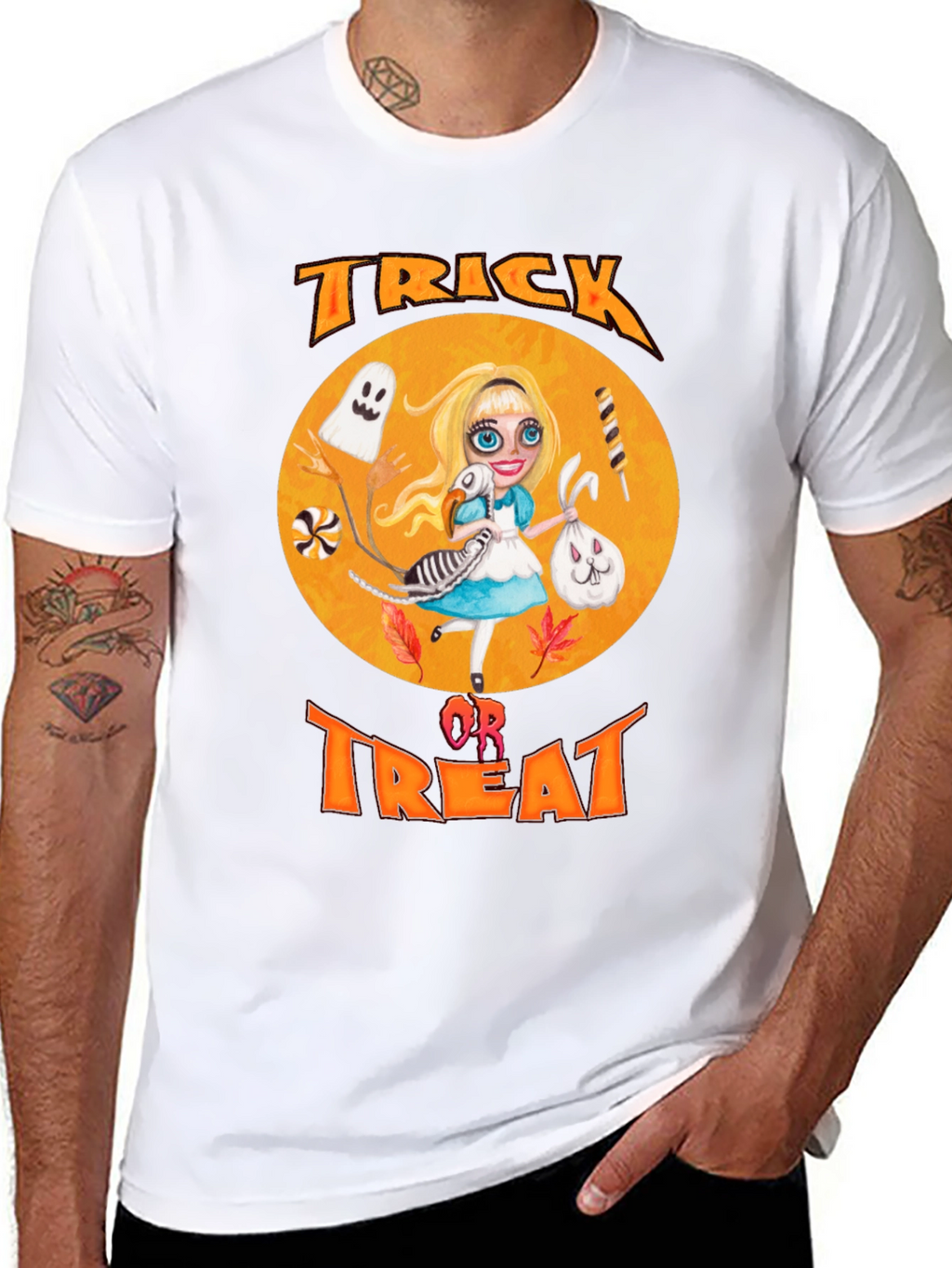 Trick or Treat Halloween Alice Graphic Tee