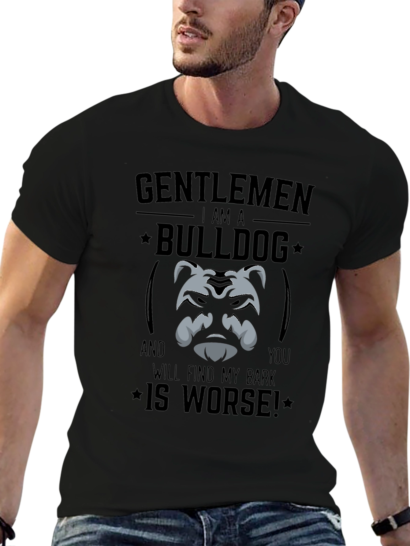 Gentlemen Bulldog Graphic T-Shirt