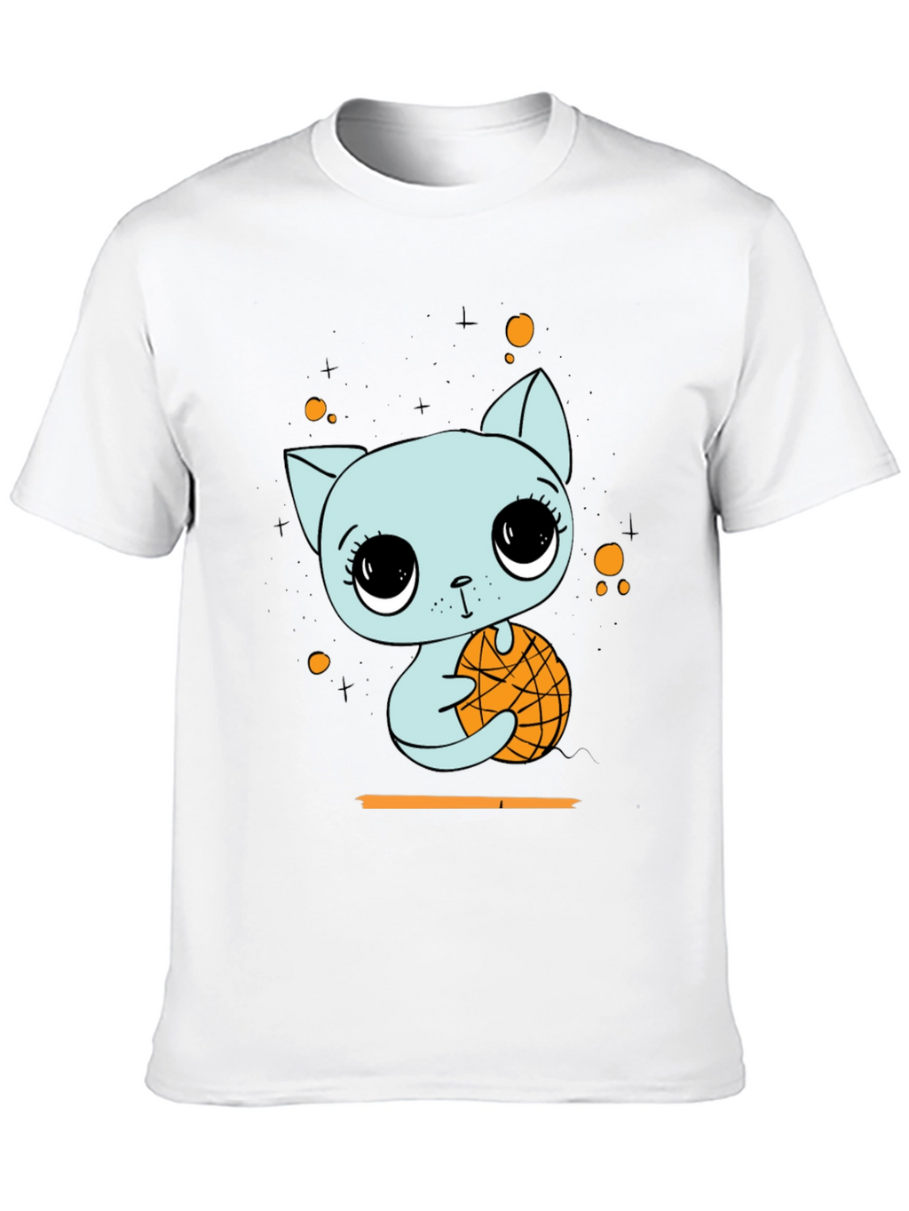 Cute Cat with Basketball Graphic T-Shirt