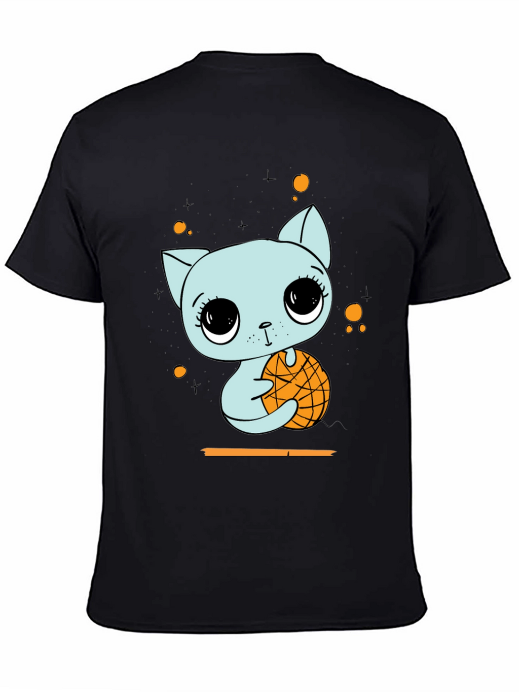 Cute Cat with Basketball Graphic T-Shirt