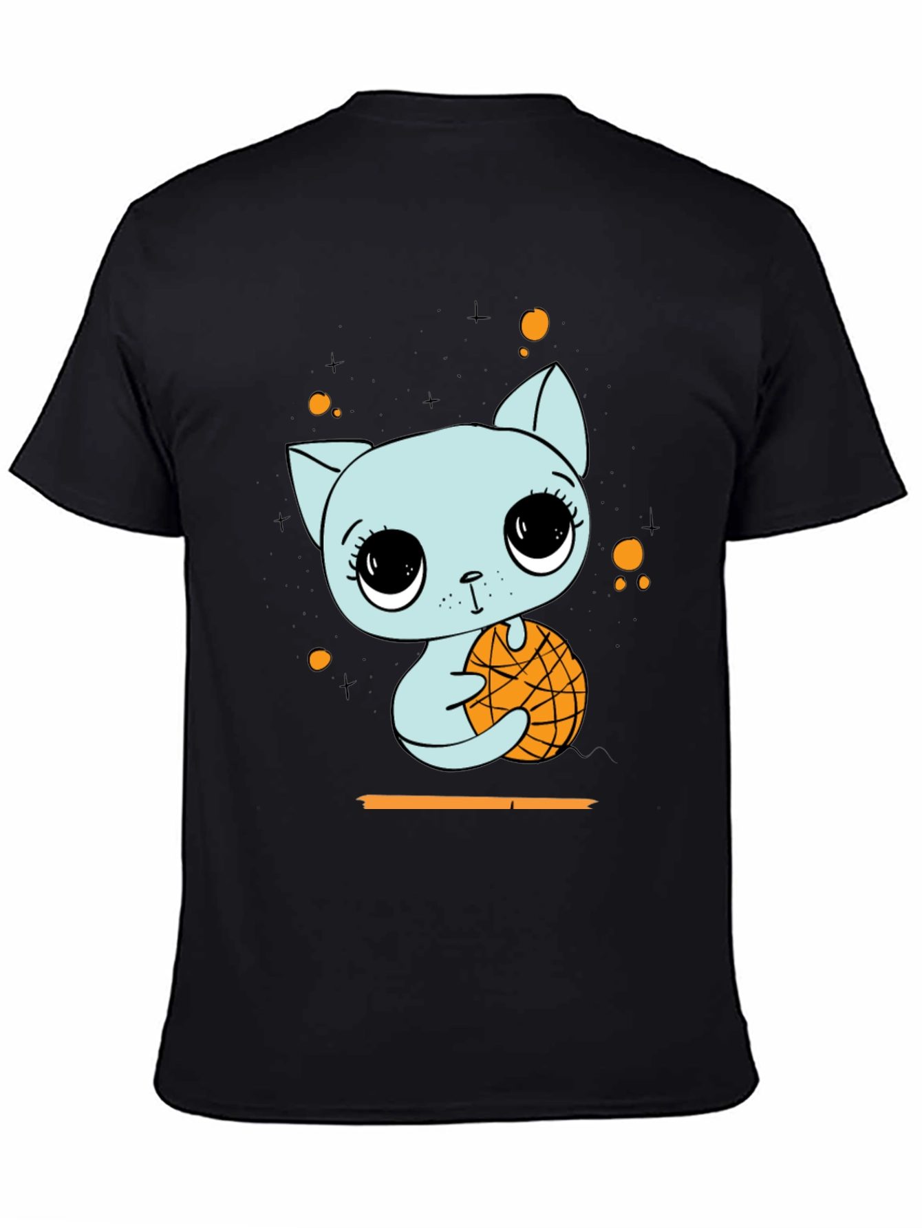 Cute Cat with Basketball Graphic T-Shirt