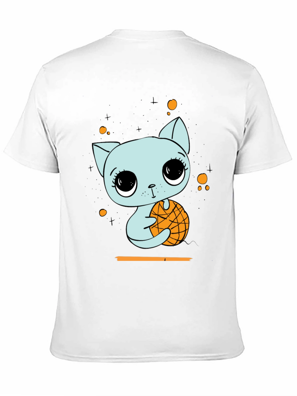 Cute Cat with Basketball Graphic T-Shirt
