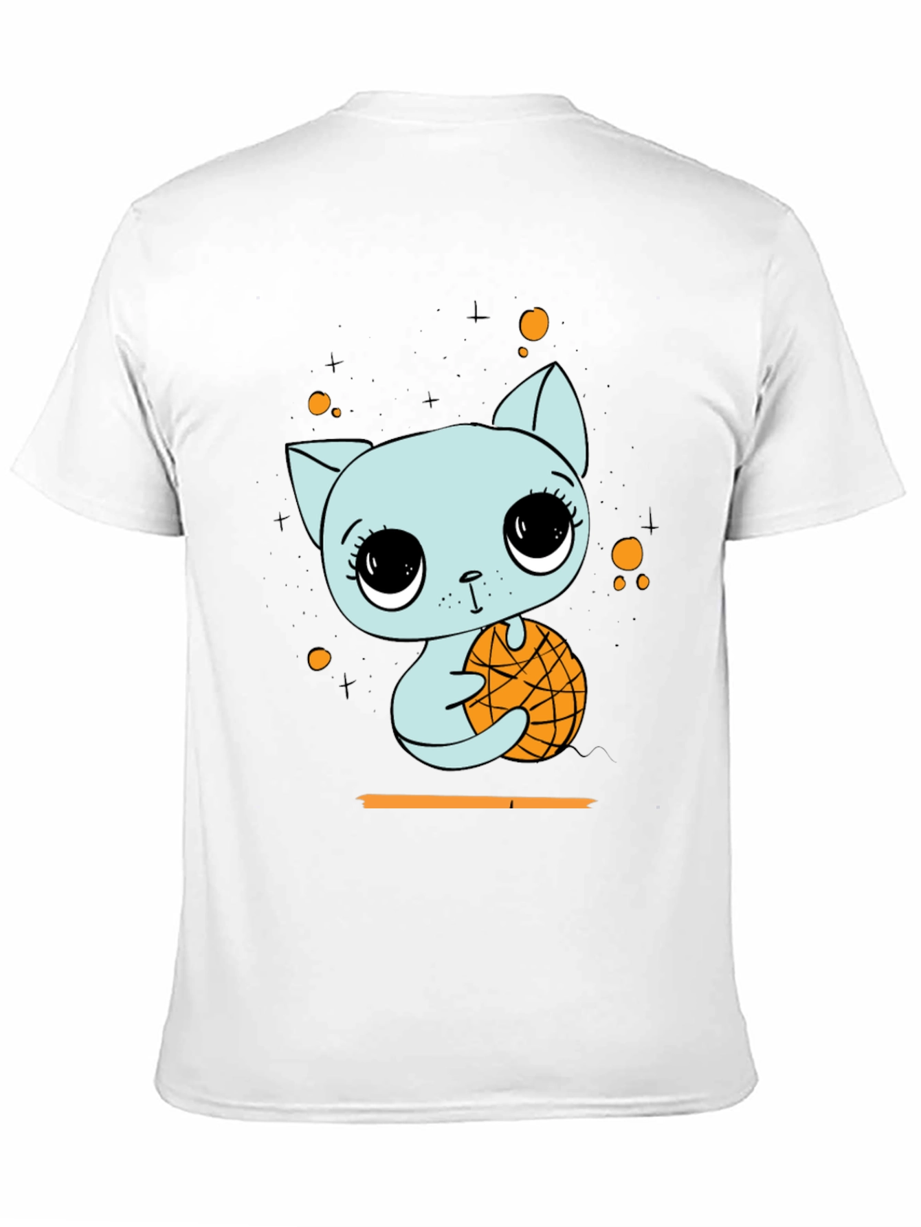 Cute Cat with Basketball Graphic T-Shirt