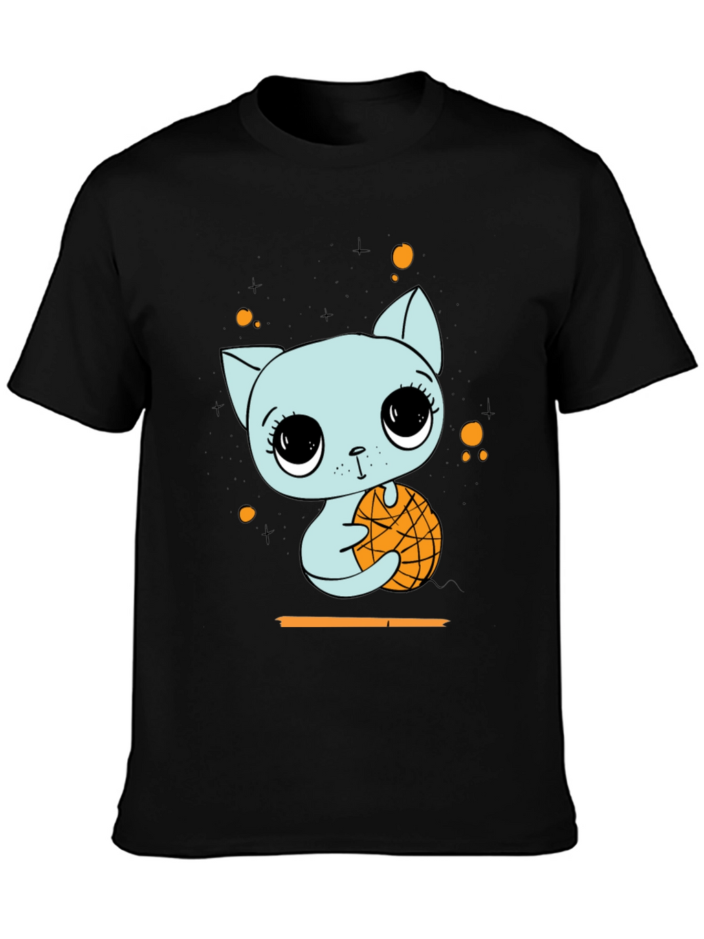 Cute Cat with Basketball Graphic T-Shirt