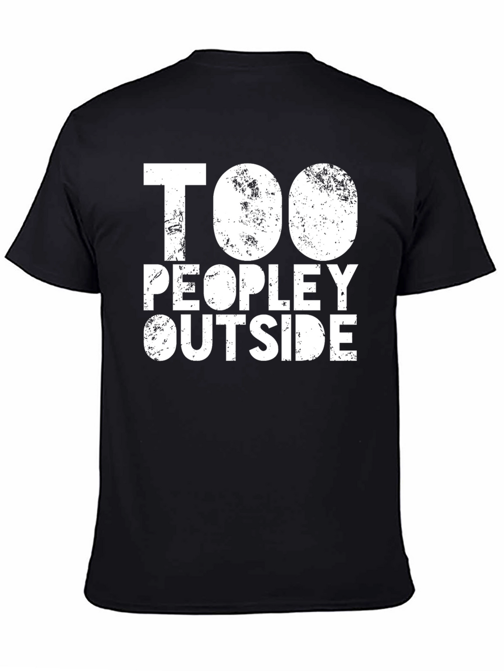 Too Peopley Outside Graphic Tee - Black Cotton T-Shirt