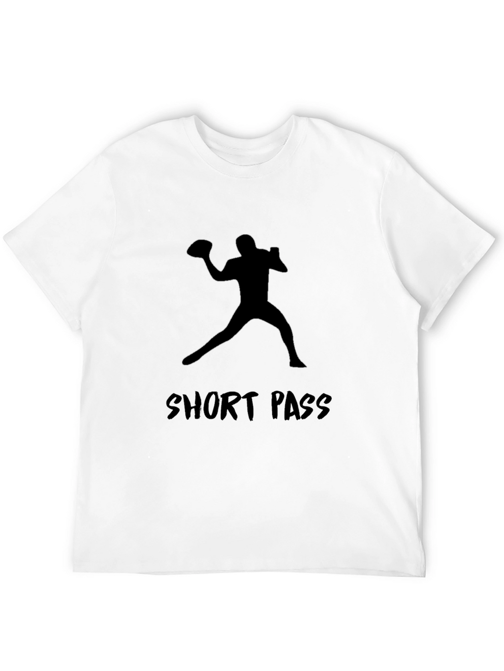 Short Pass Graphic Tee - Football Player Silhouette