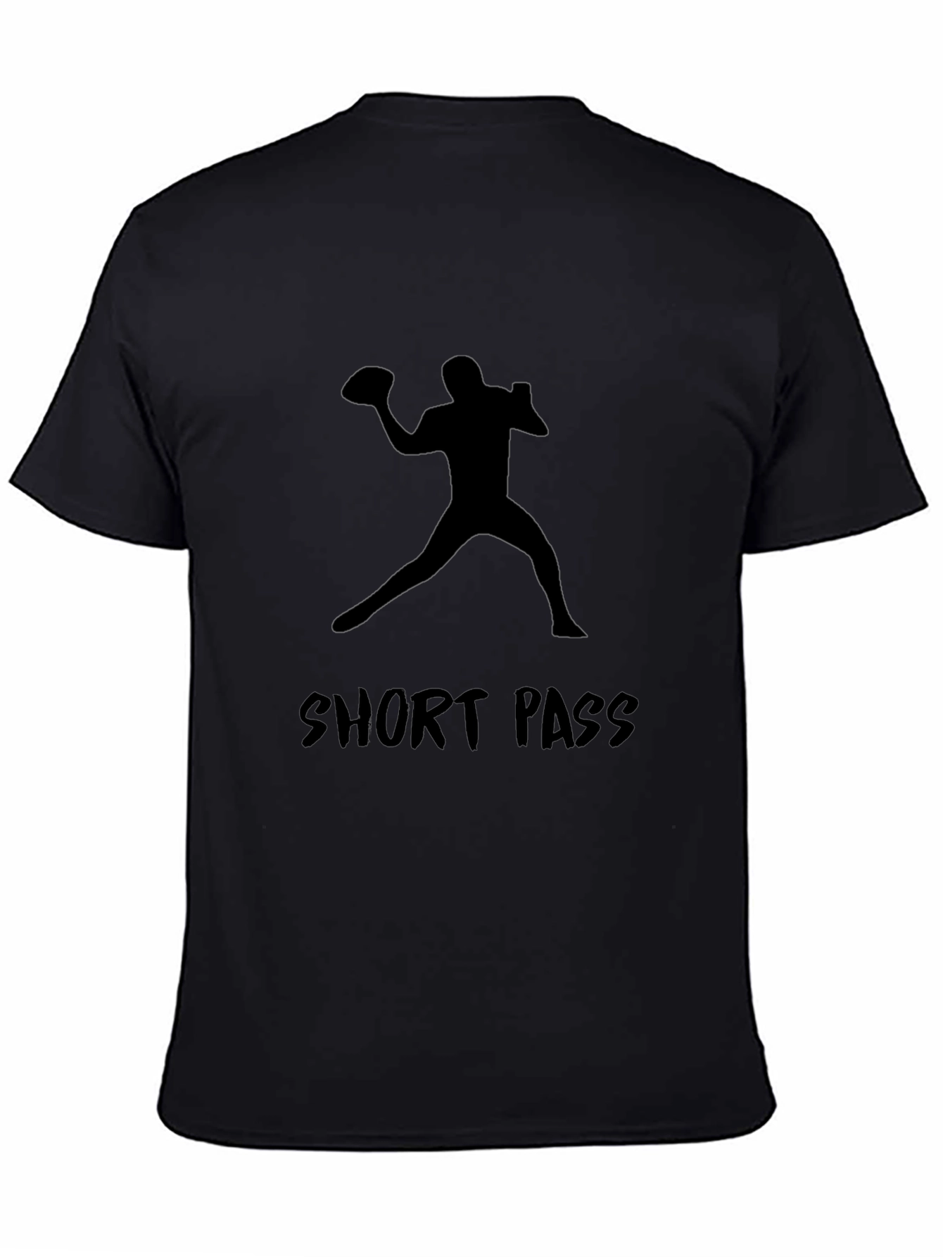 Short Pass Graphic Tee - Football Player Silhouette