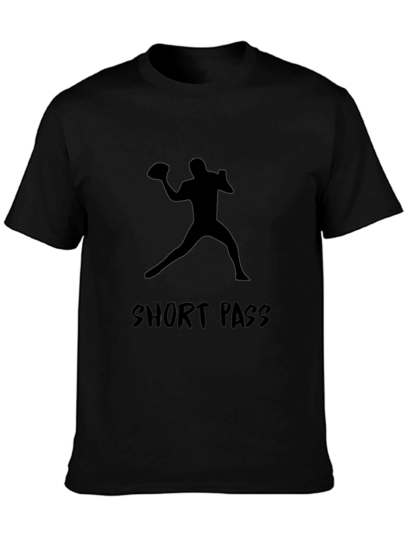Short Pass Graphic Tee - Football Player Silhouette
