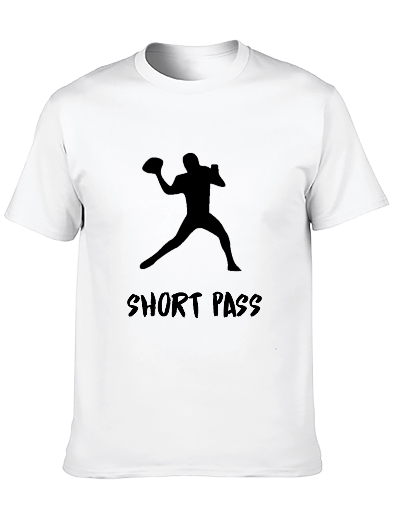 Short Pass Graphic Tee - Football Player Silhouette