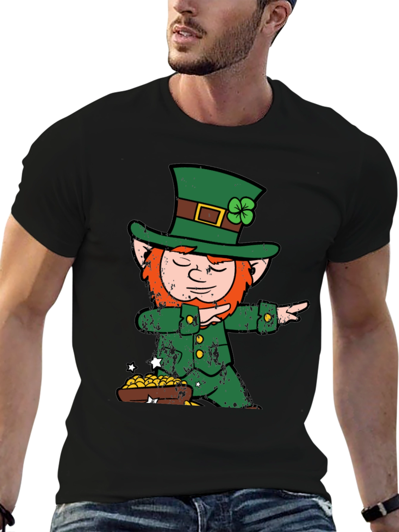 St. Patricks Day Leprechaun Dabbing T-Shirt