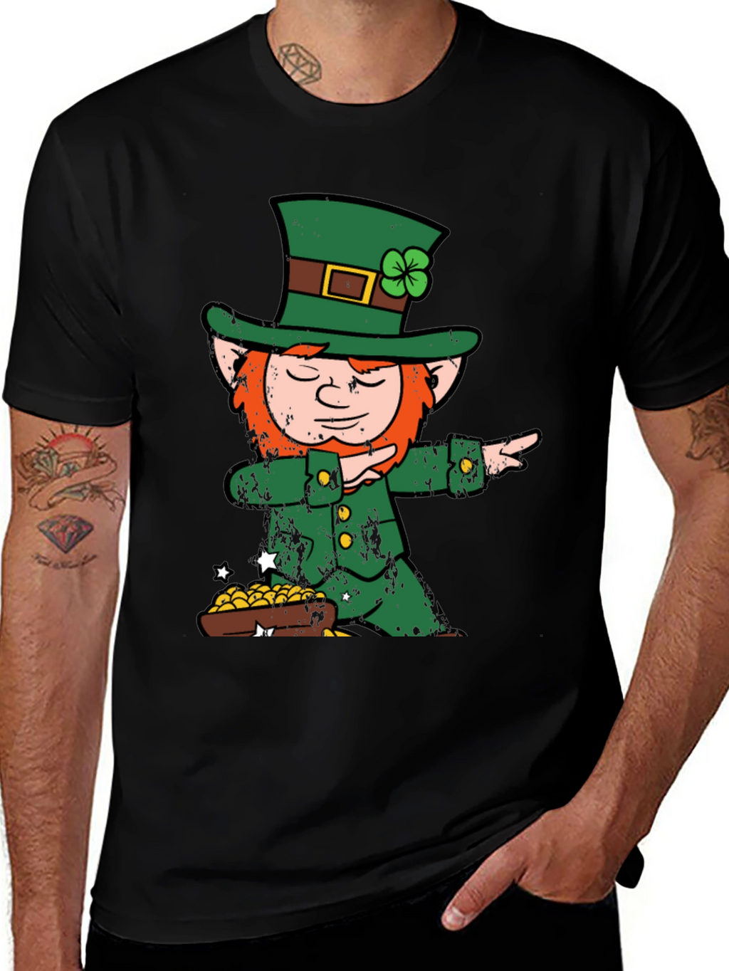 St. Patricks Day Leprechaun Dabbing T-Shirt