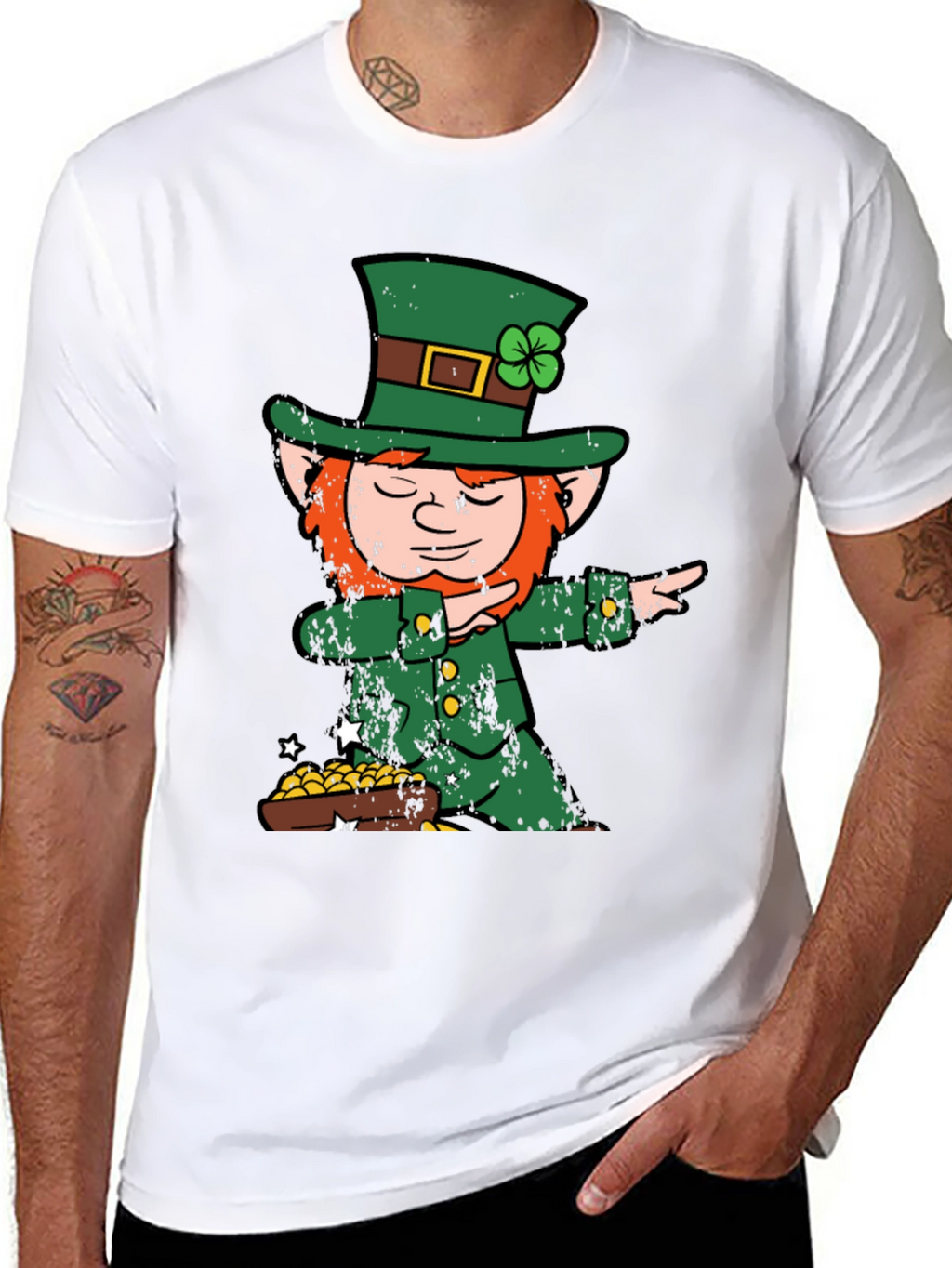St. Patricks Day Leprechaun Dabbing T-Shirt