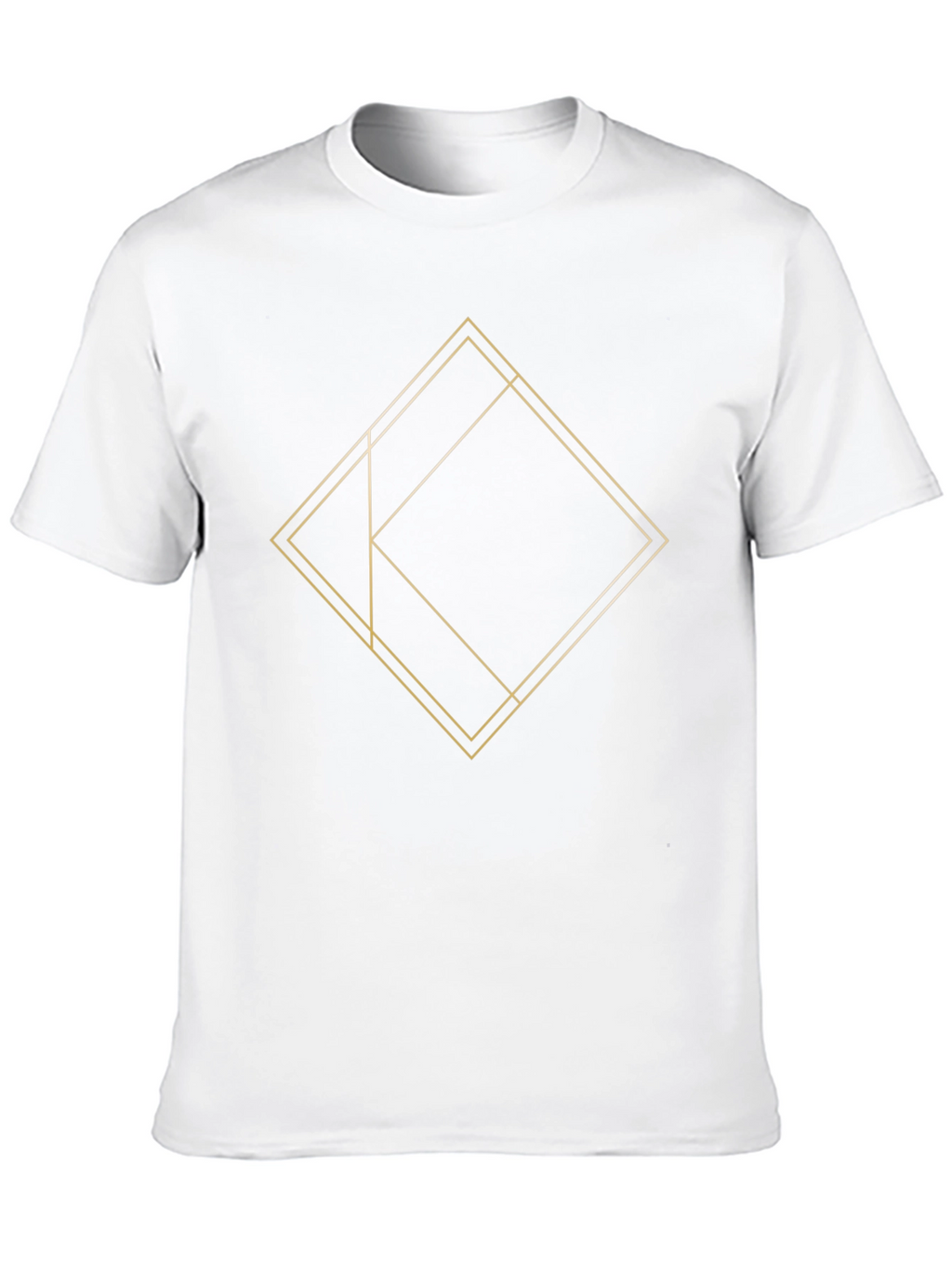Geometric Line Art Graphic Tee - Modern Design