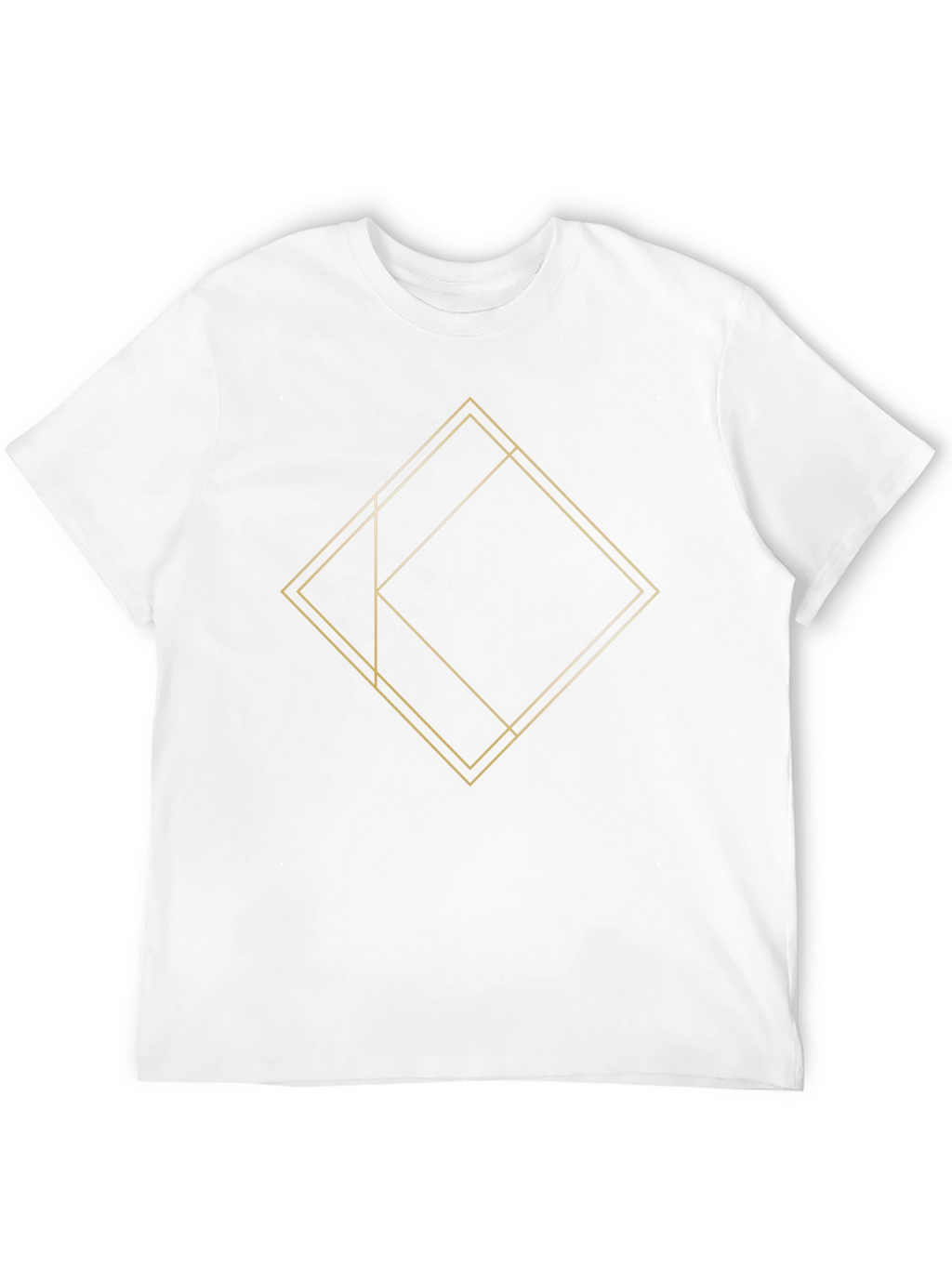 Geometric Line Art Graphic Tee - Modern Design