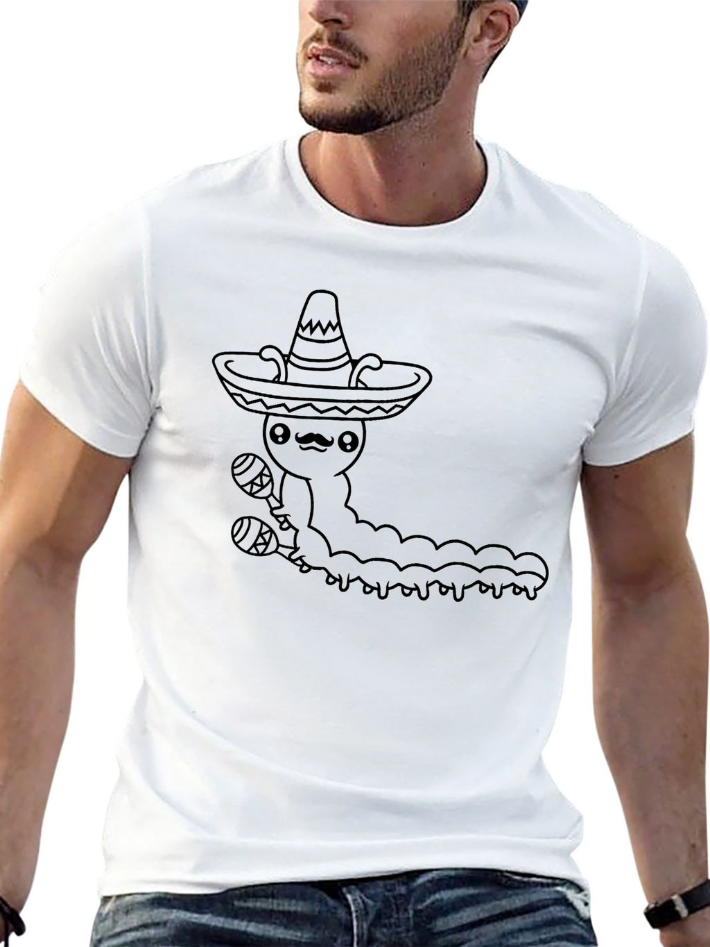 Mexican Caterpillar T-Shirt - Fun Graphic Tee