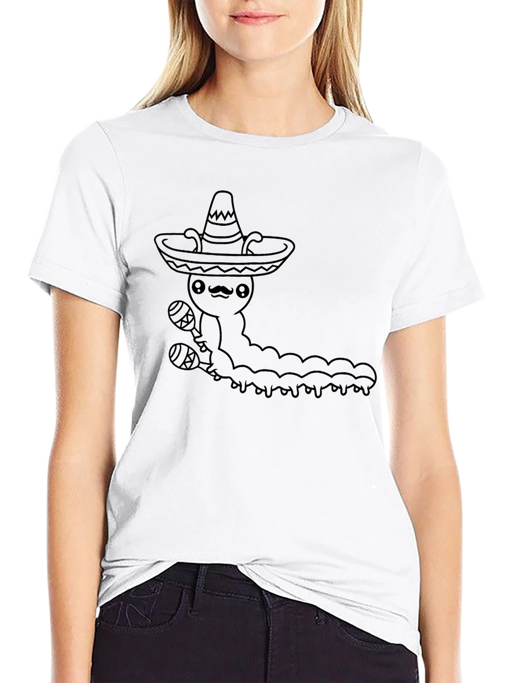 Mexican Caterpillar T-Shirt - Fun Graphic Tee