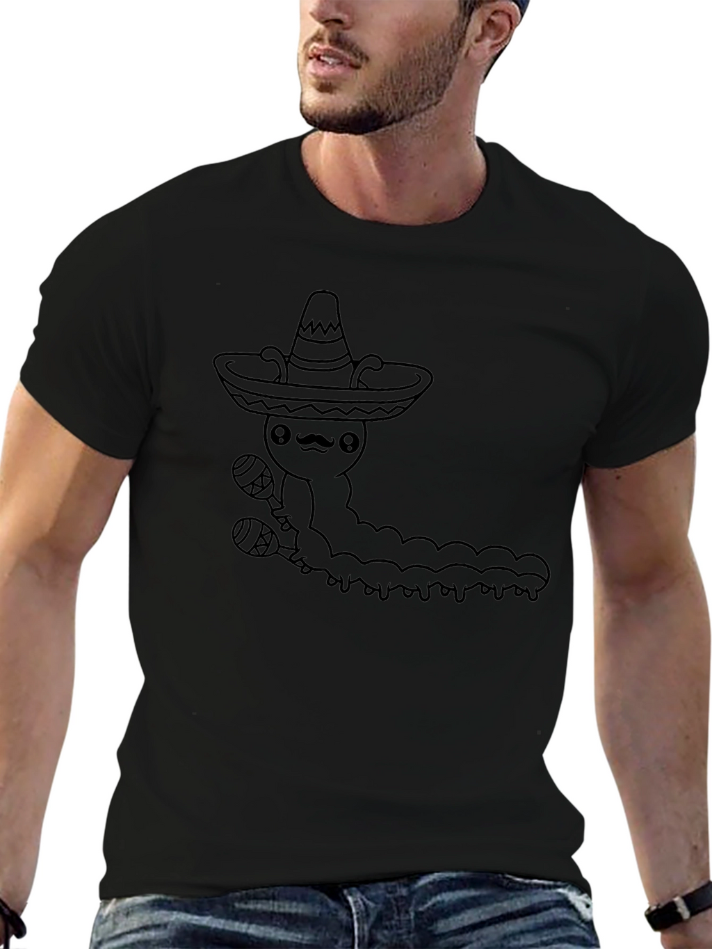 Mexican Caterpillar T-Shirt - Fun Graphic Tee