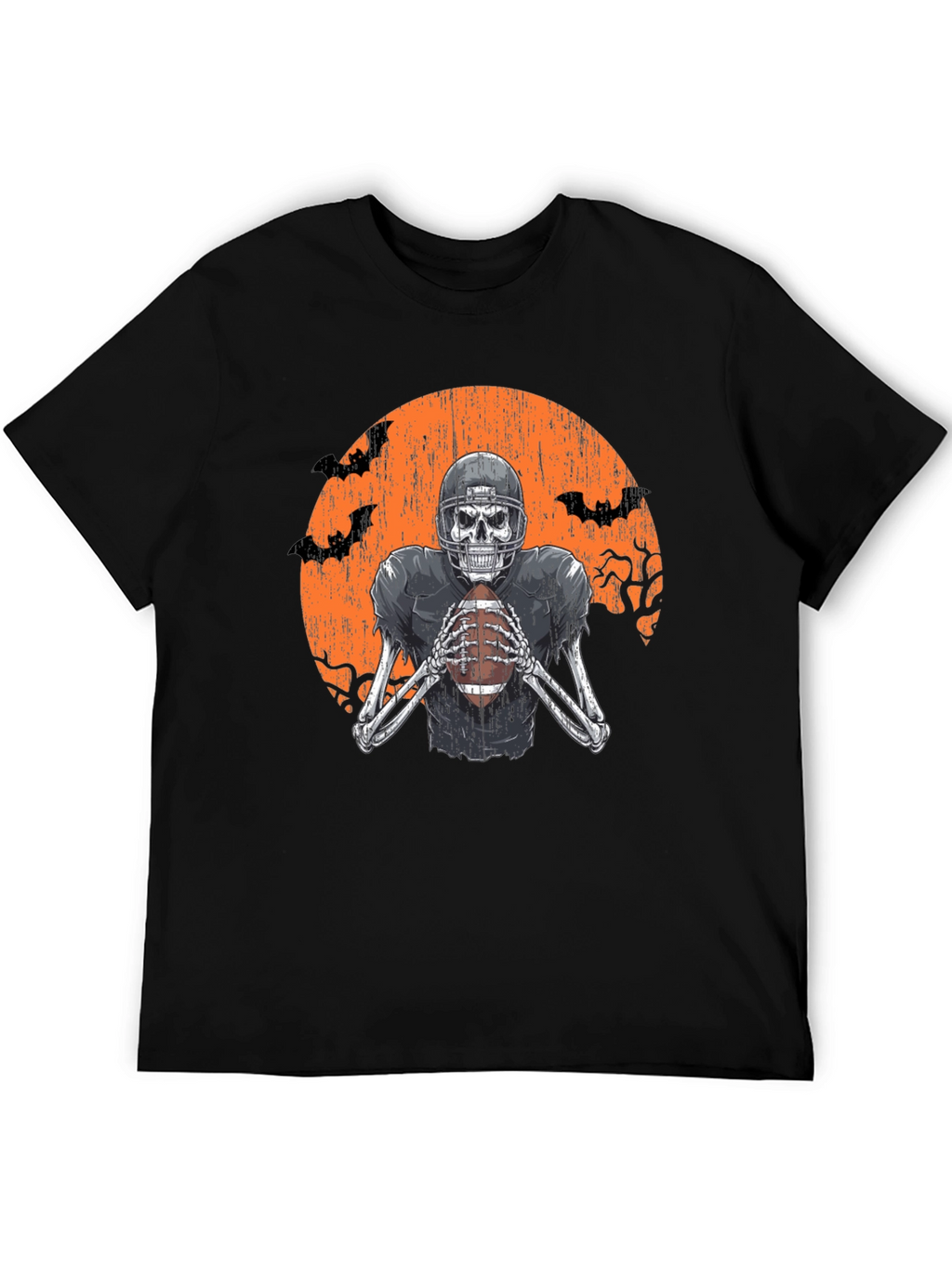 Skeleton Football Player Halloween T-Shirt
