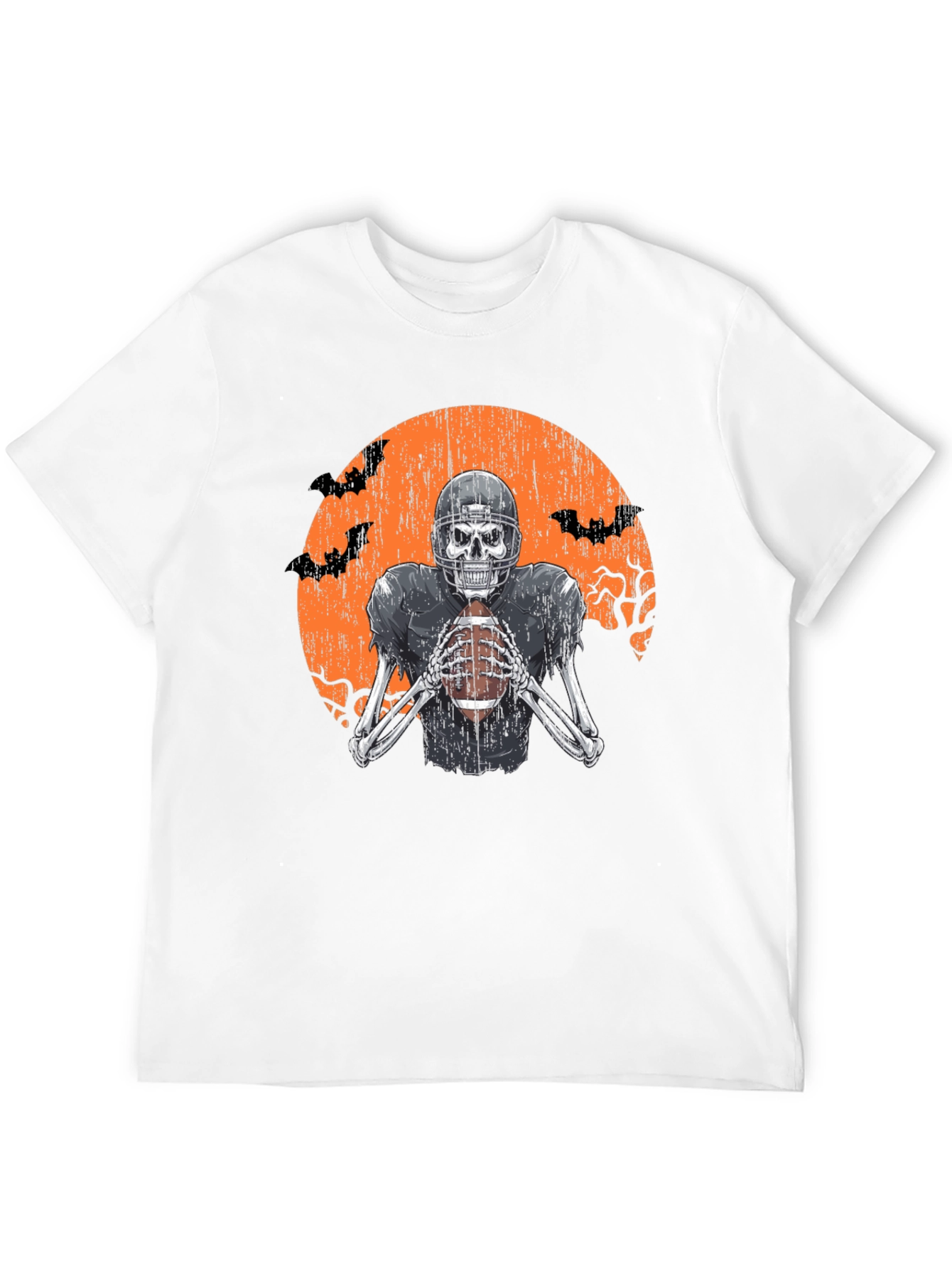 Skeleton Football Player Halloween T-Shirt