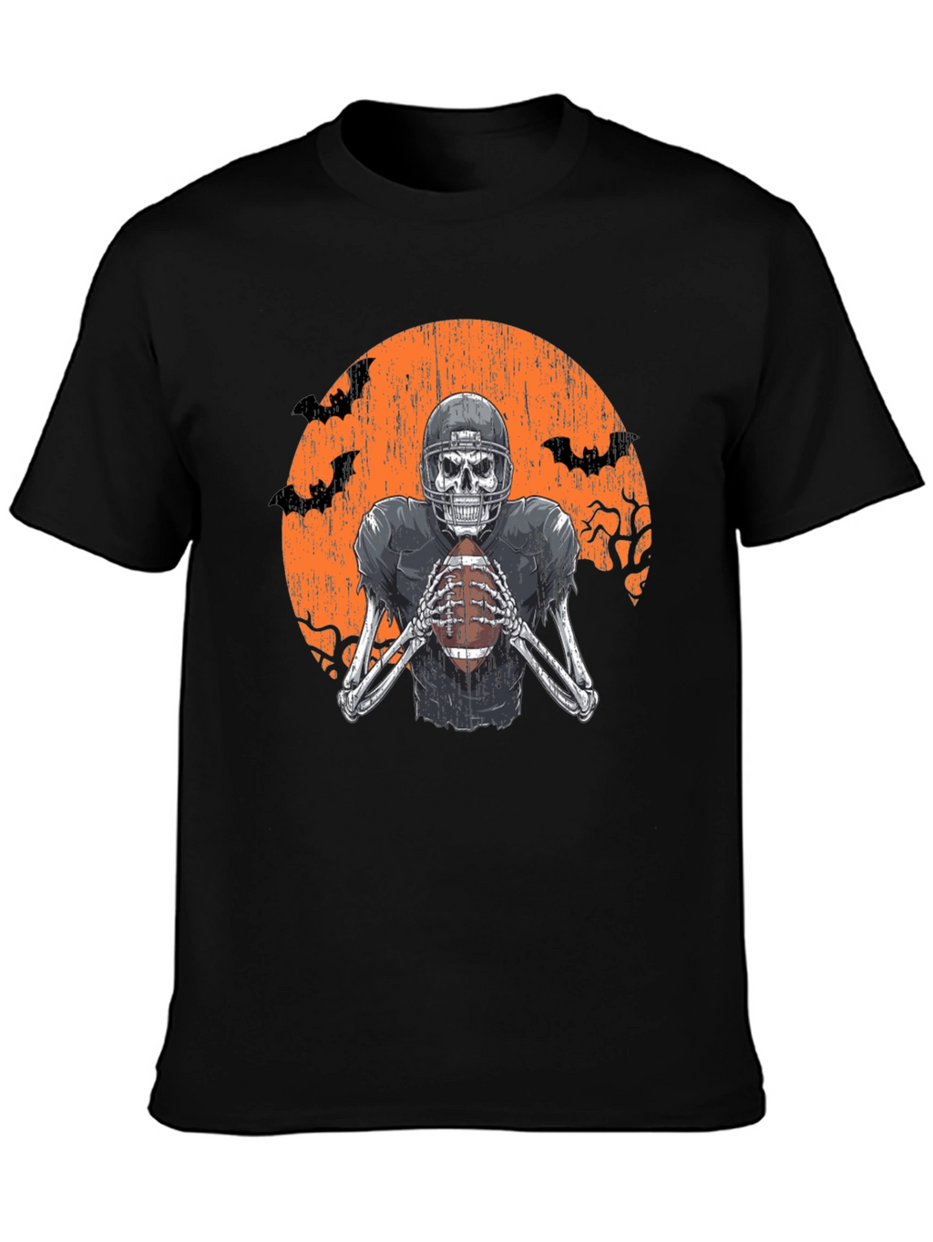 Skeleton Football Player Halloween T-Shirt