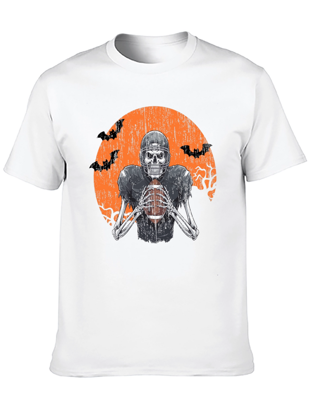 Skeleton Football Player Halloween T-Shirt