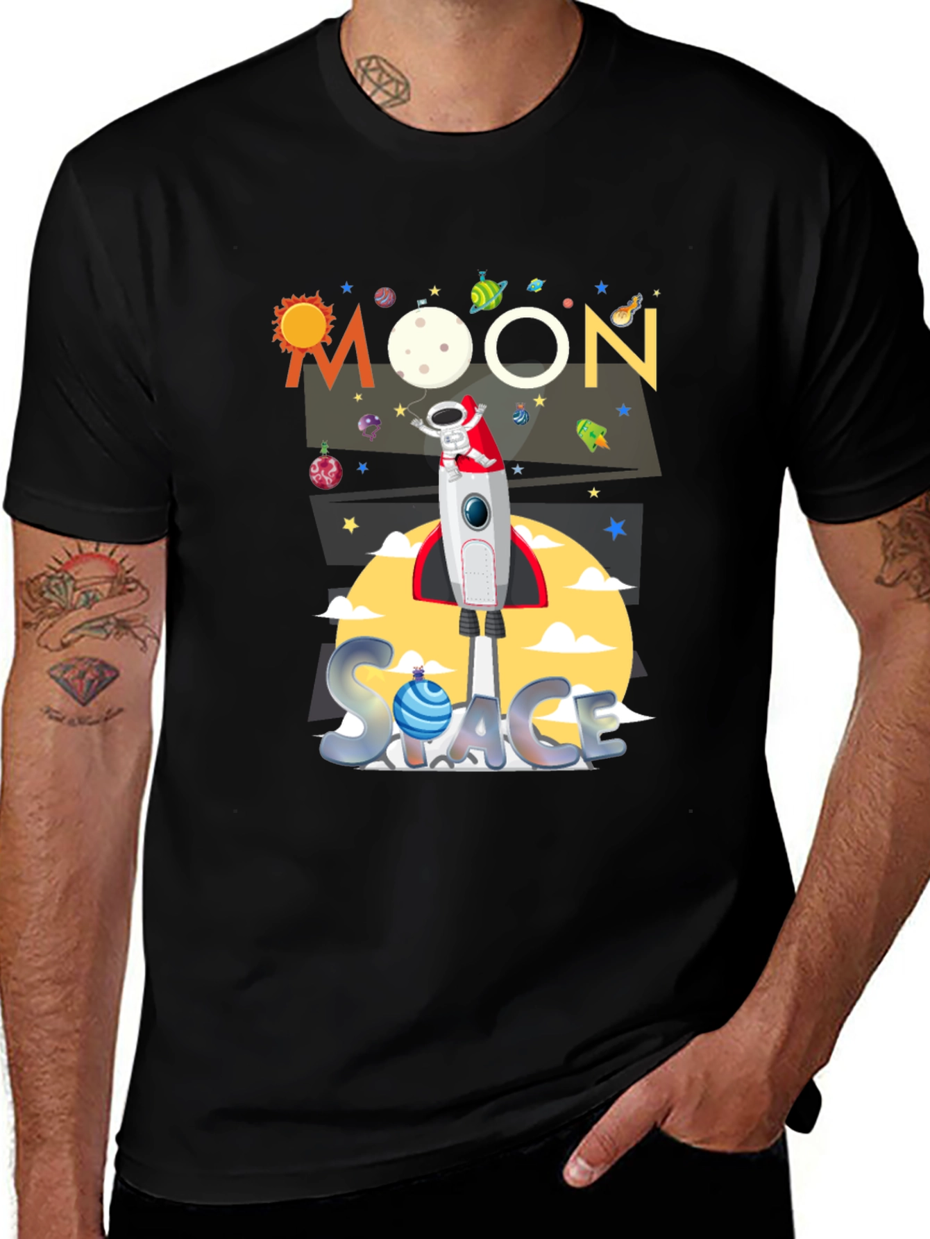 Moon Space Graphic T-Shirt