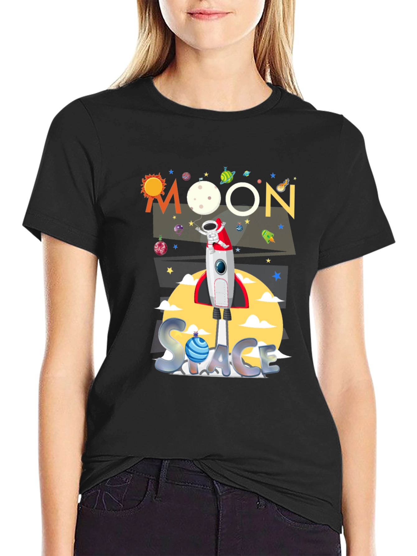 Moon Space Graphic T-Shirt