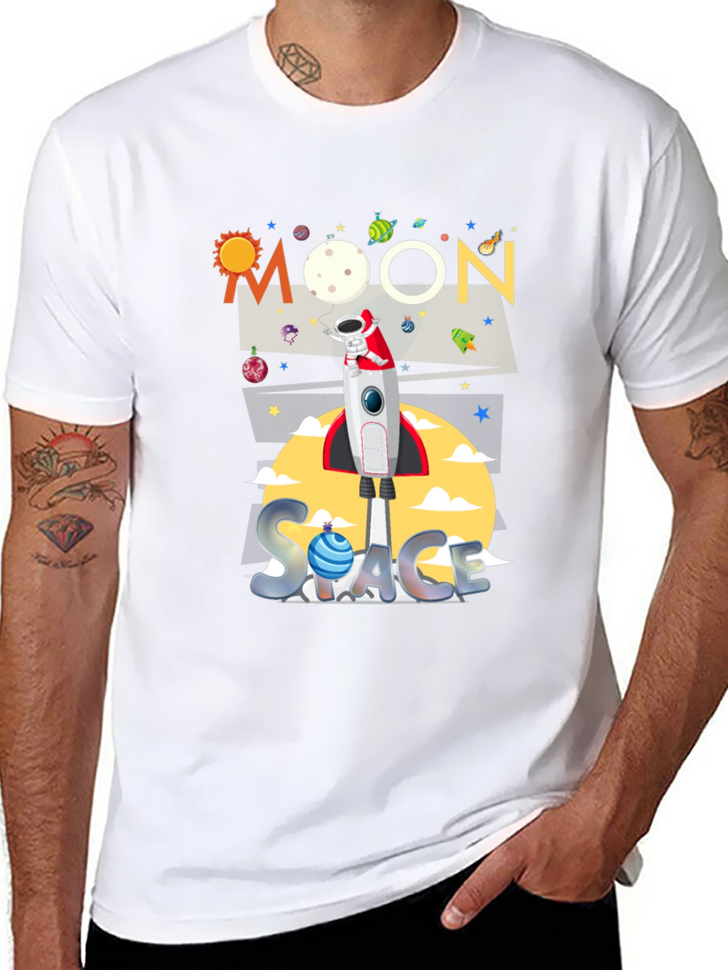 Moon Space Graphic T-Shirt