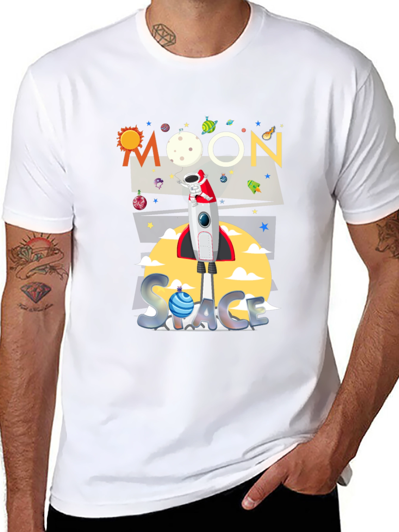 Moon Space Graphic T-Shirt