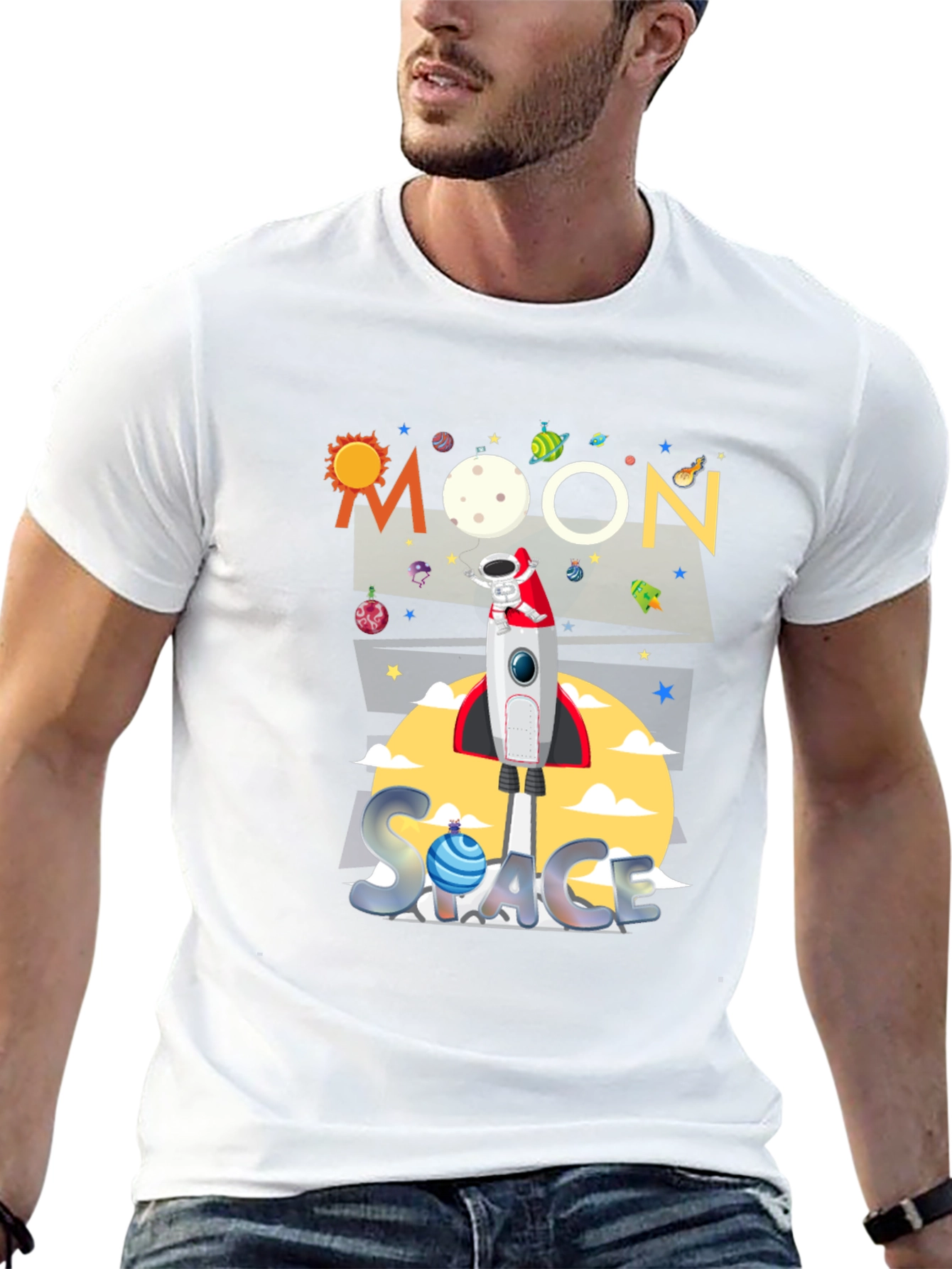 Moon Space Graphic T-Shirt